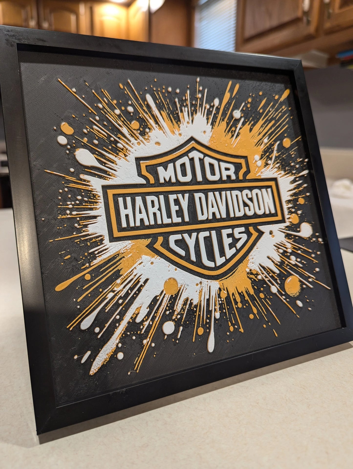 Harley Davidson Wall/Desk Decor, Hueforge