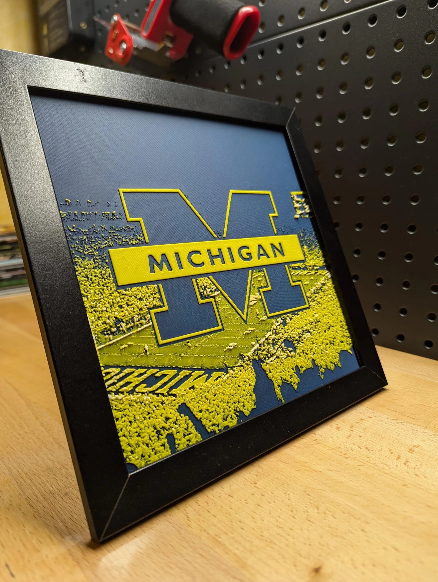 University of Michigan Logo Wall/Desk Decor, Hueforge
