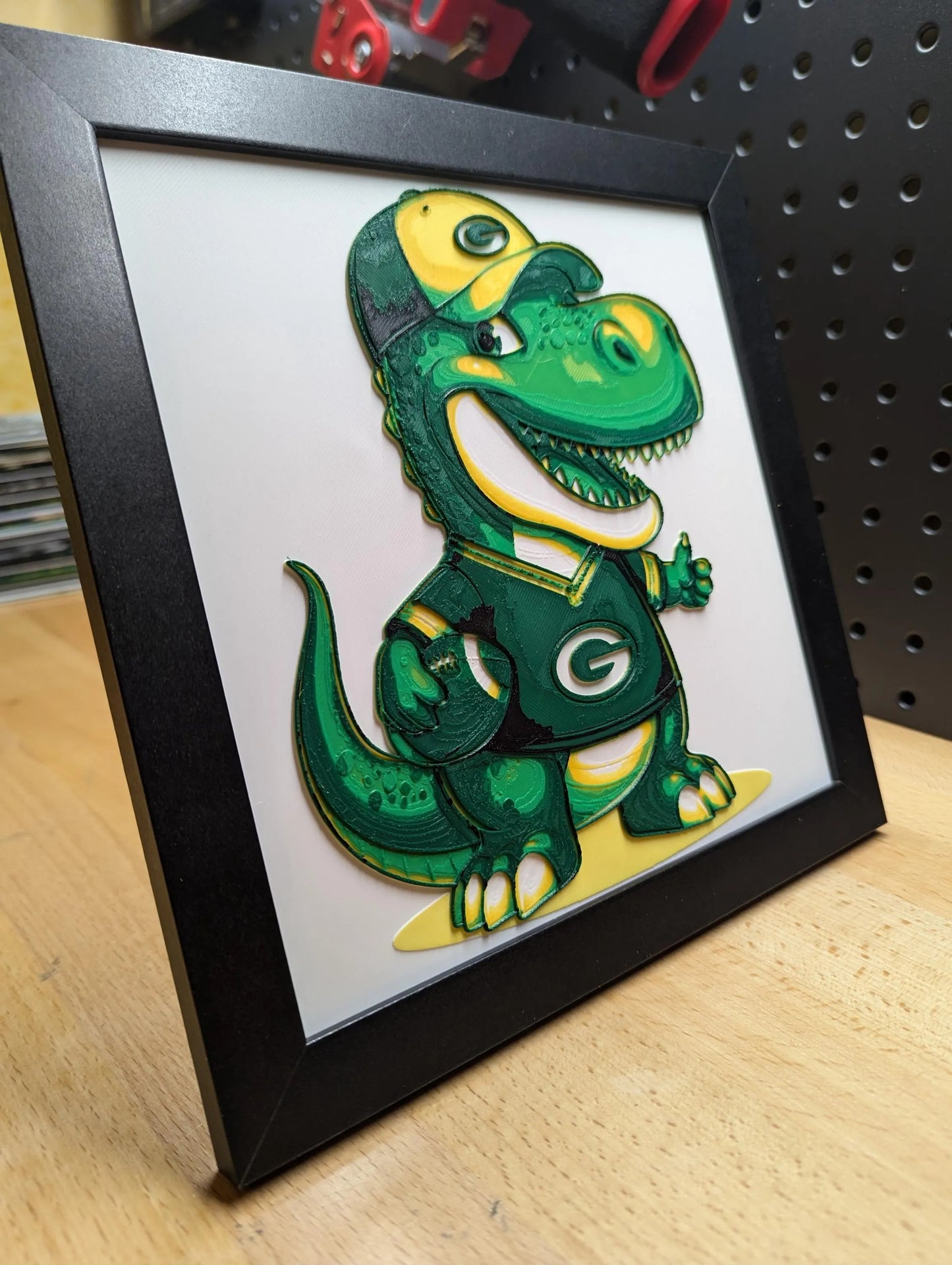 Green Bay Packers Dino Wall/Desk Decor, Hueforge