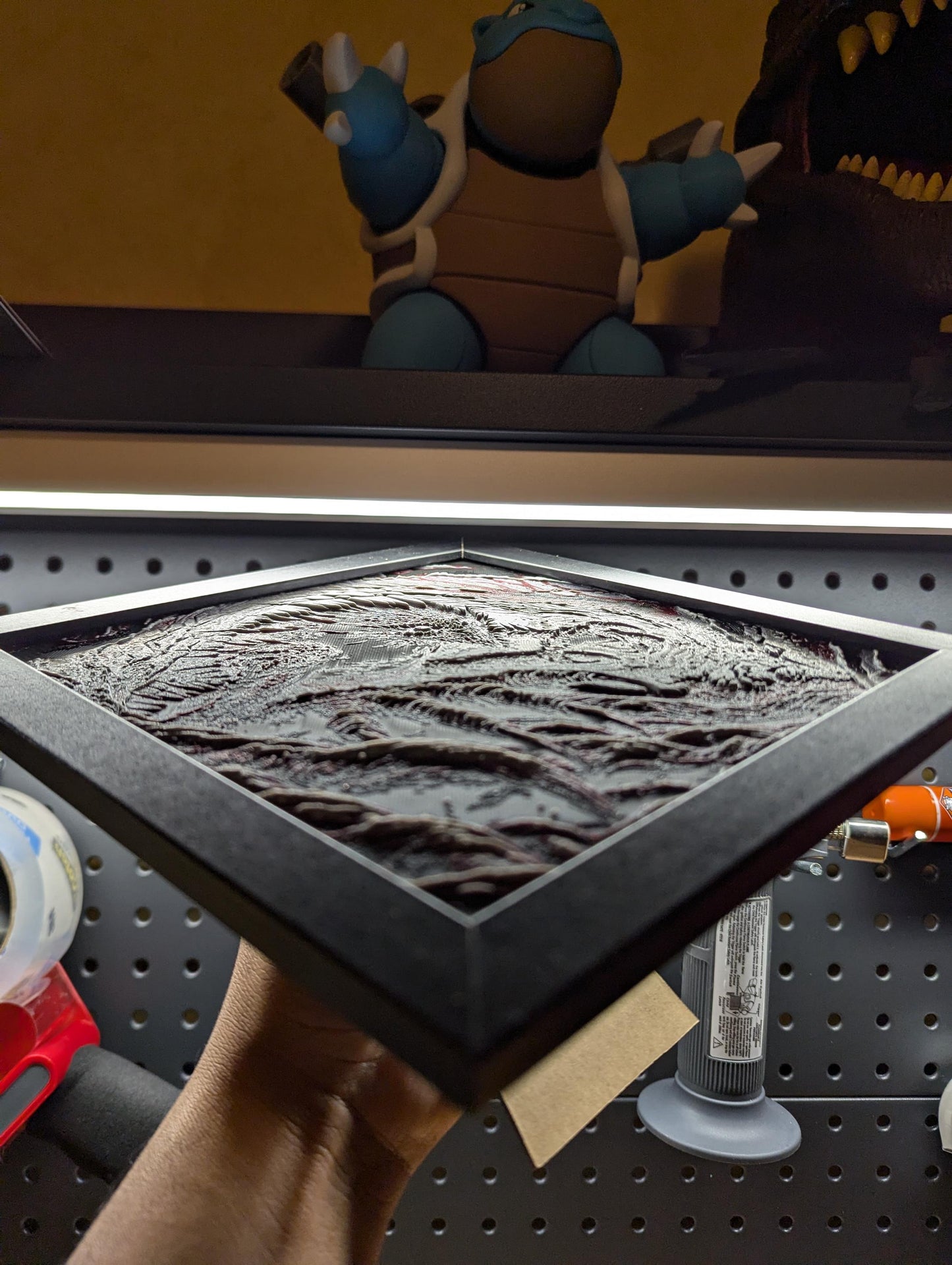 Cave Monster Wall/Desk Decor, Hueforge