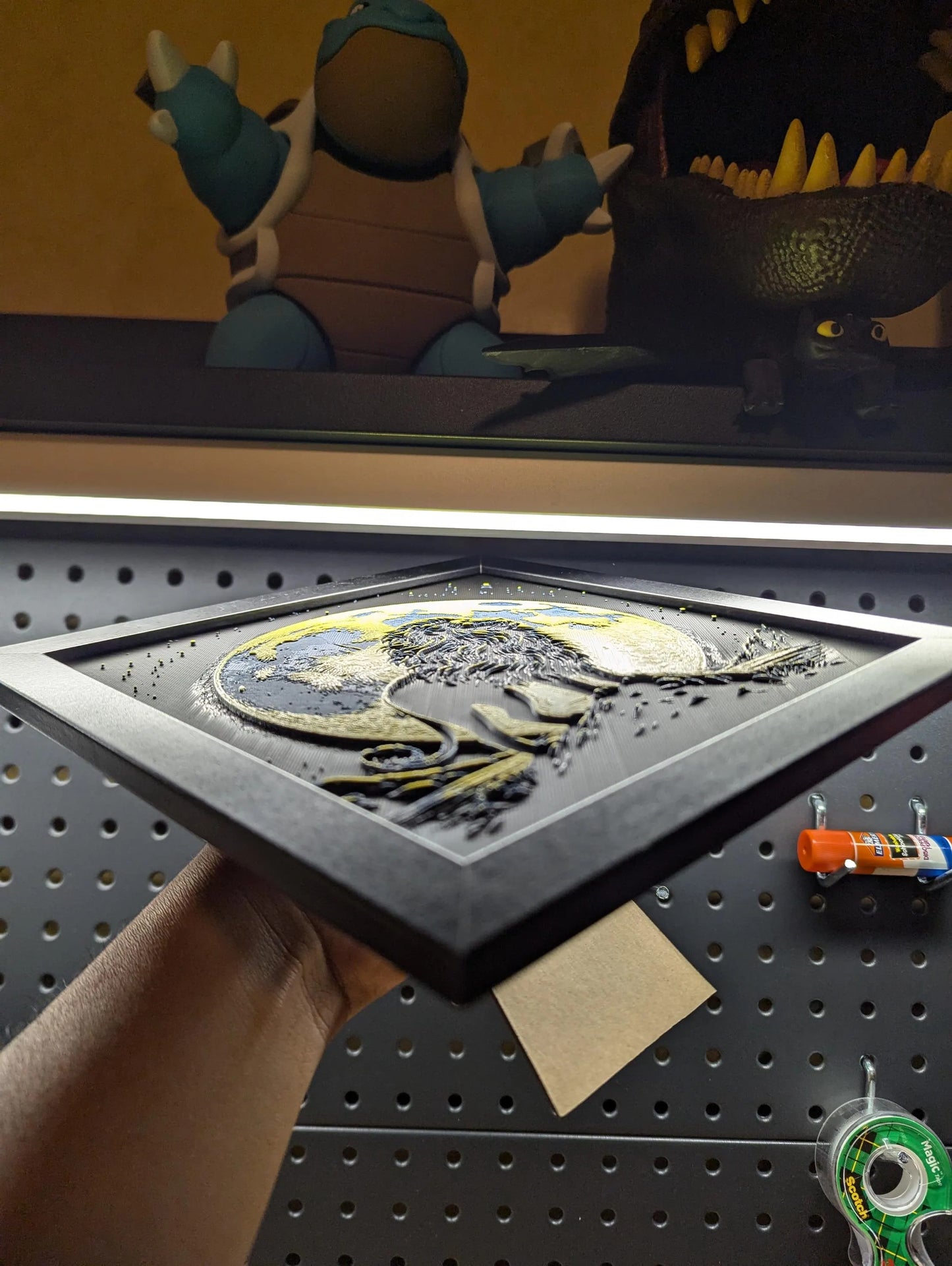 Moon Lion Wall/Desk Decor, Hueforge