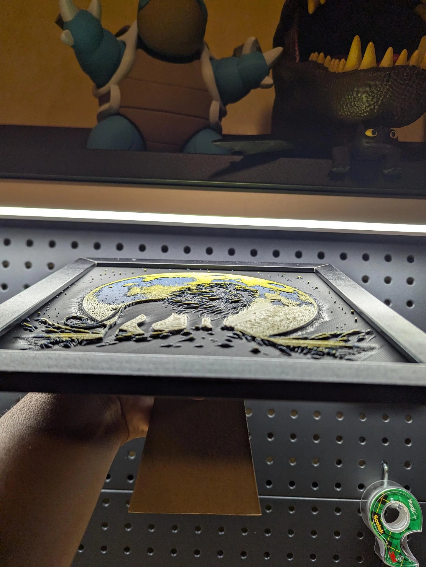 Moon Lion Wall/Desk Decor, Hueforge
