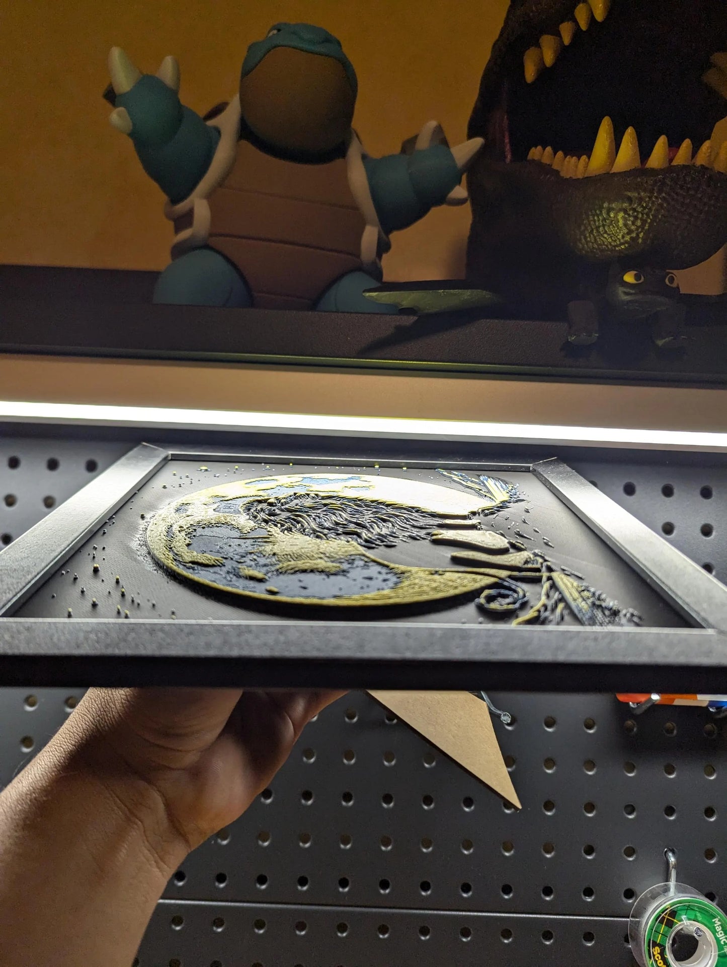 Moon Lion Wall/Desk Decor, Hueforge
