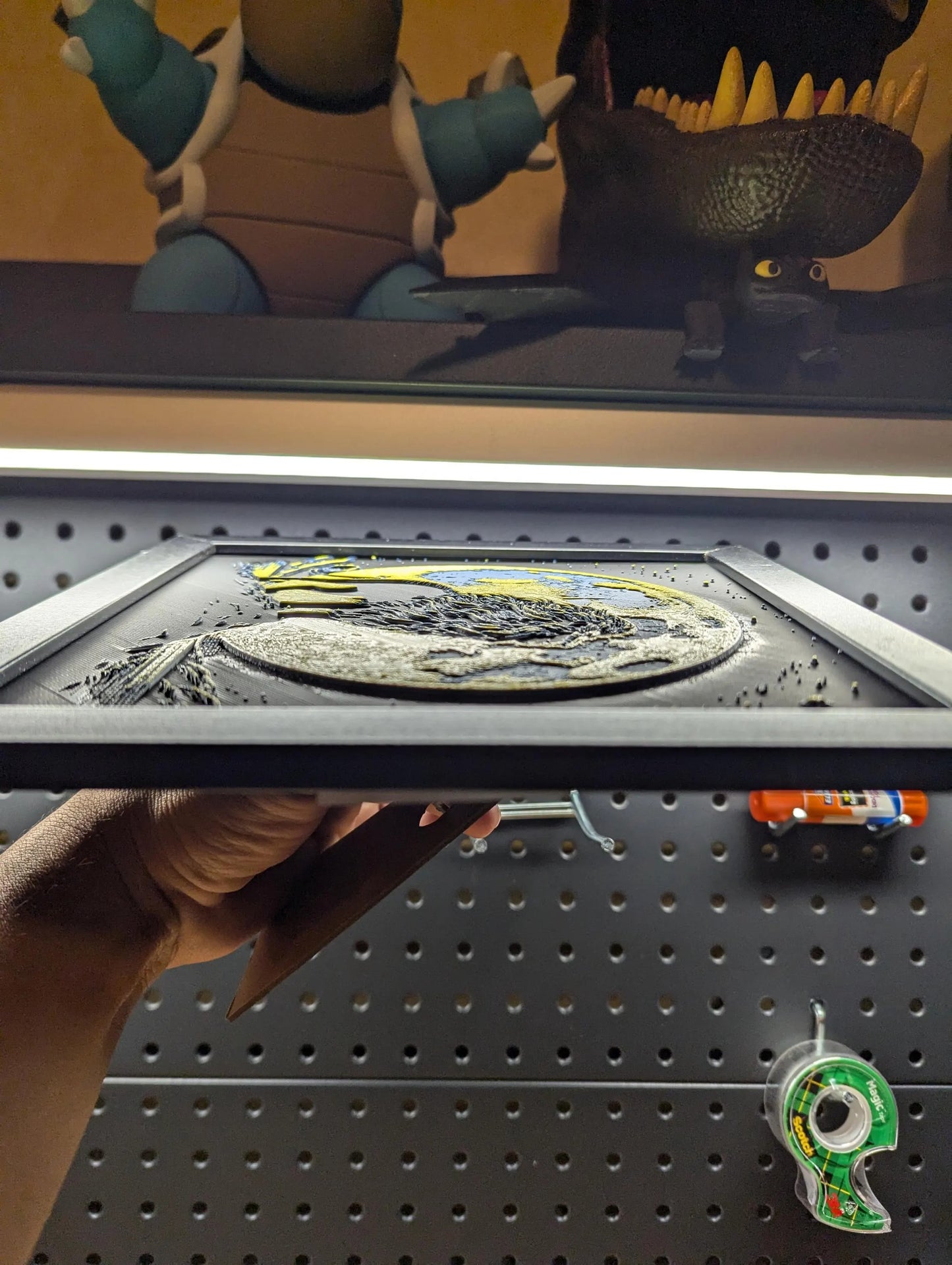 Moon Lion Wall/Desk Decor, Hueforge