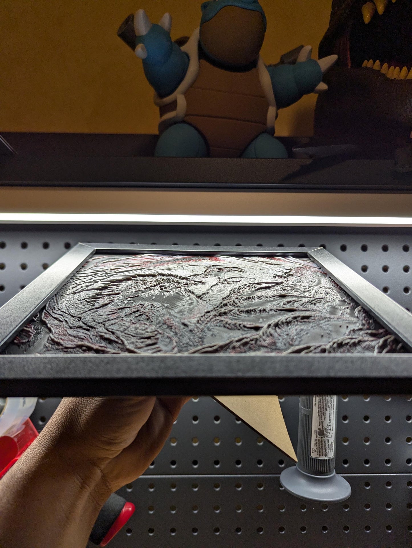 Cave Monster Wall/Desk Decor, Hueforge