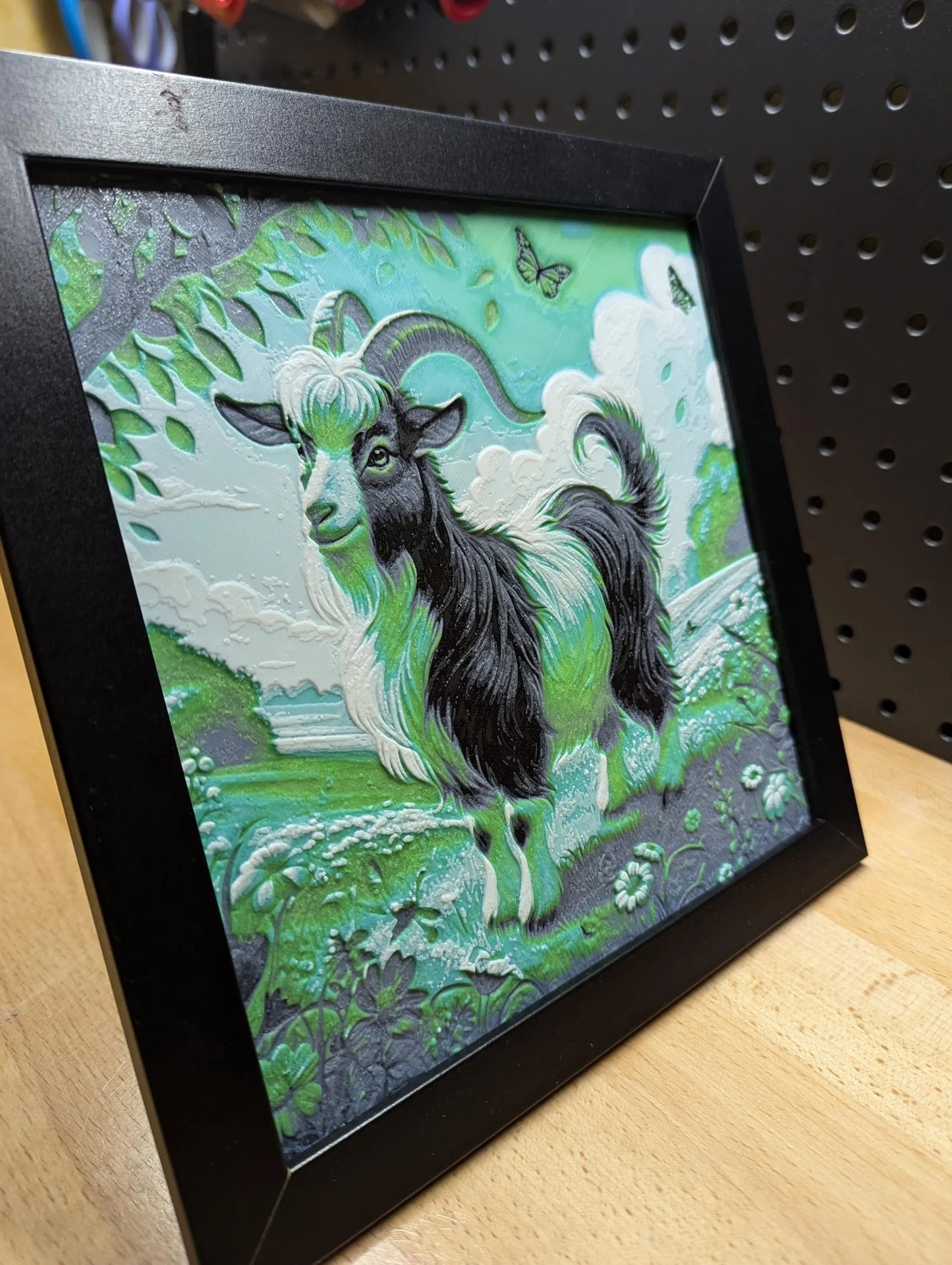 Goat Wall/Desk Decor, Hueforge