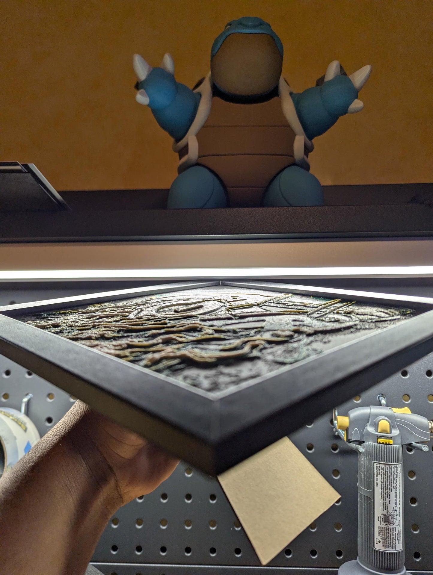 Green Bay Packers Smoking Helmet Wall/Desk Decor, Hueforge