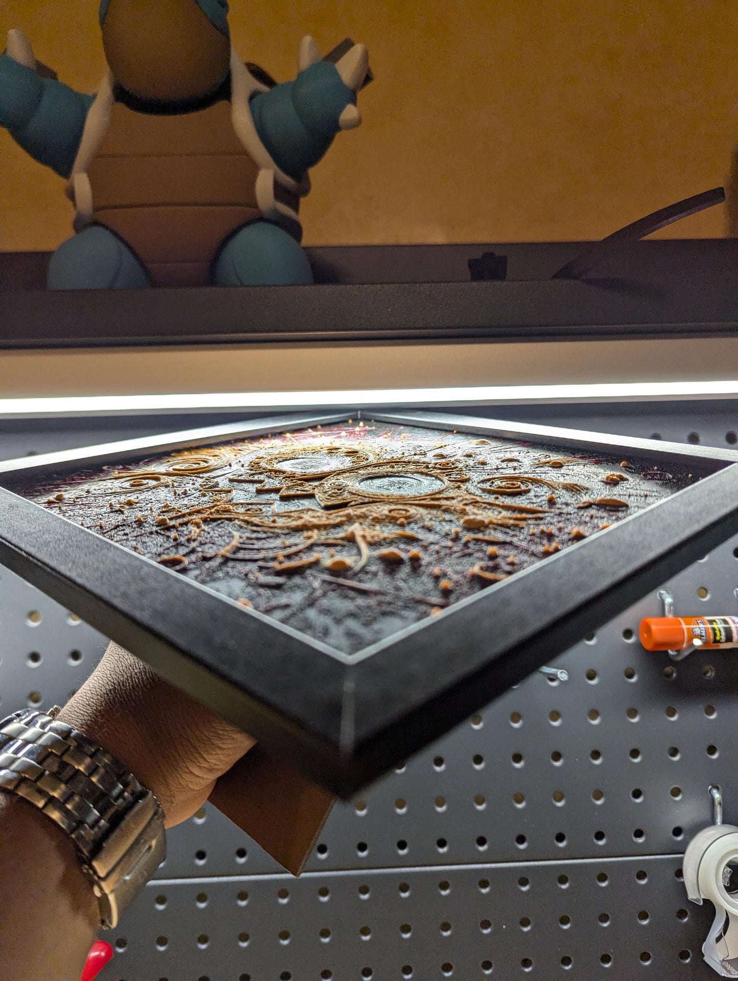 Jack O' Lantern Pattern Wall/Desk Decor, Hueforge