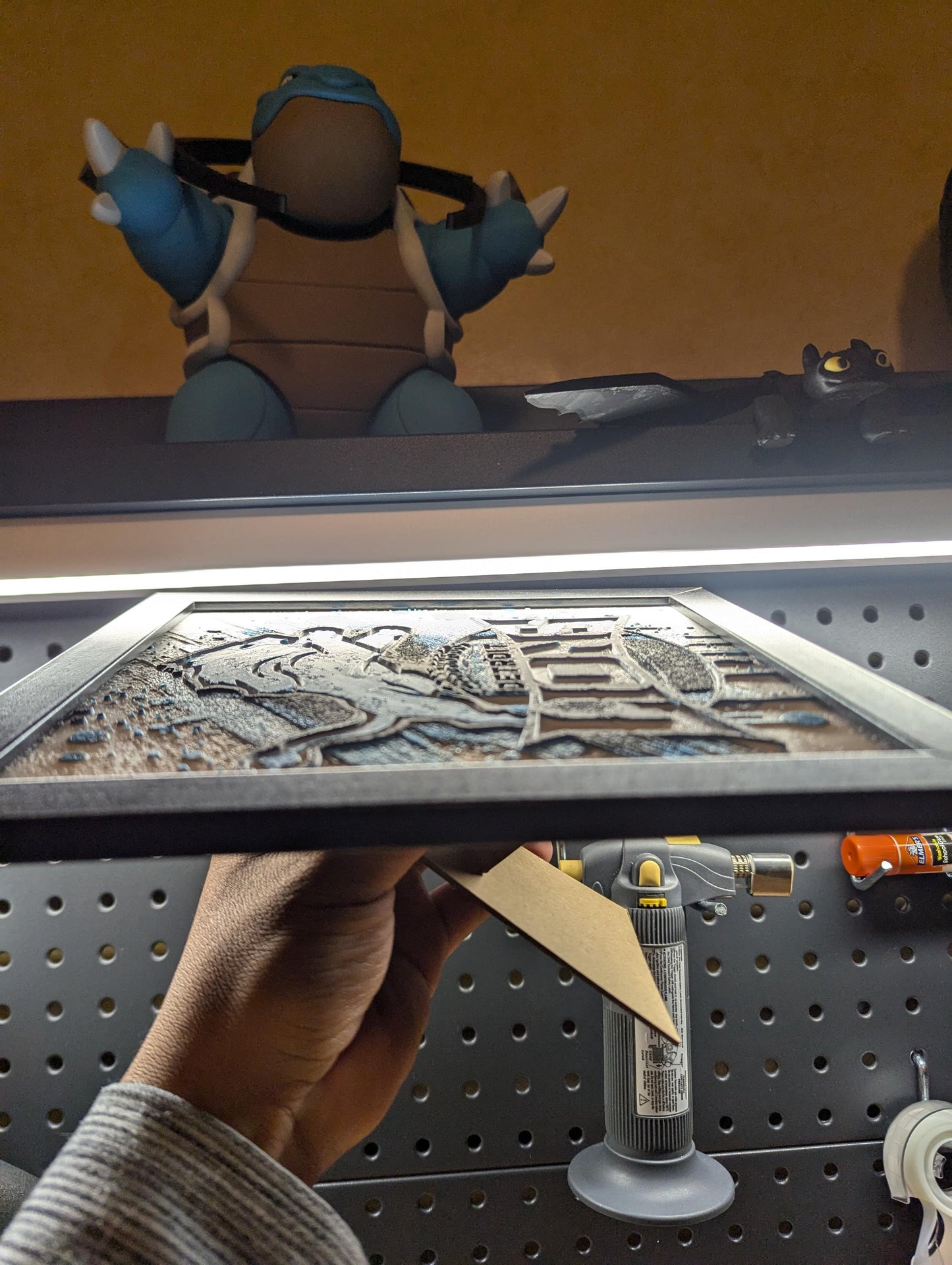 Detroit Lions Team Logo Wall/Desk Decor, Hueforge