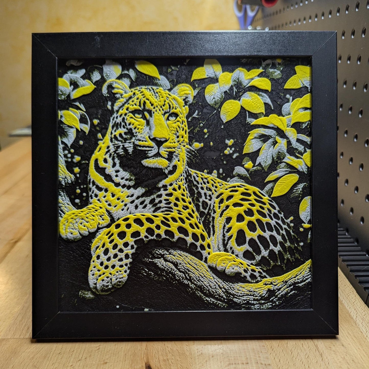 Leopard Wall/Desk Decor, Hueforge