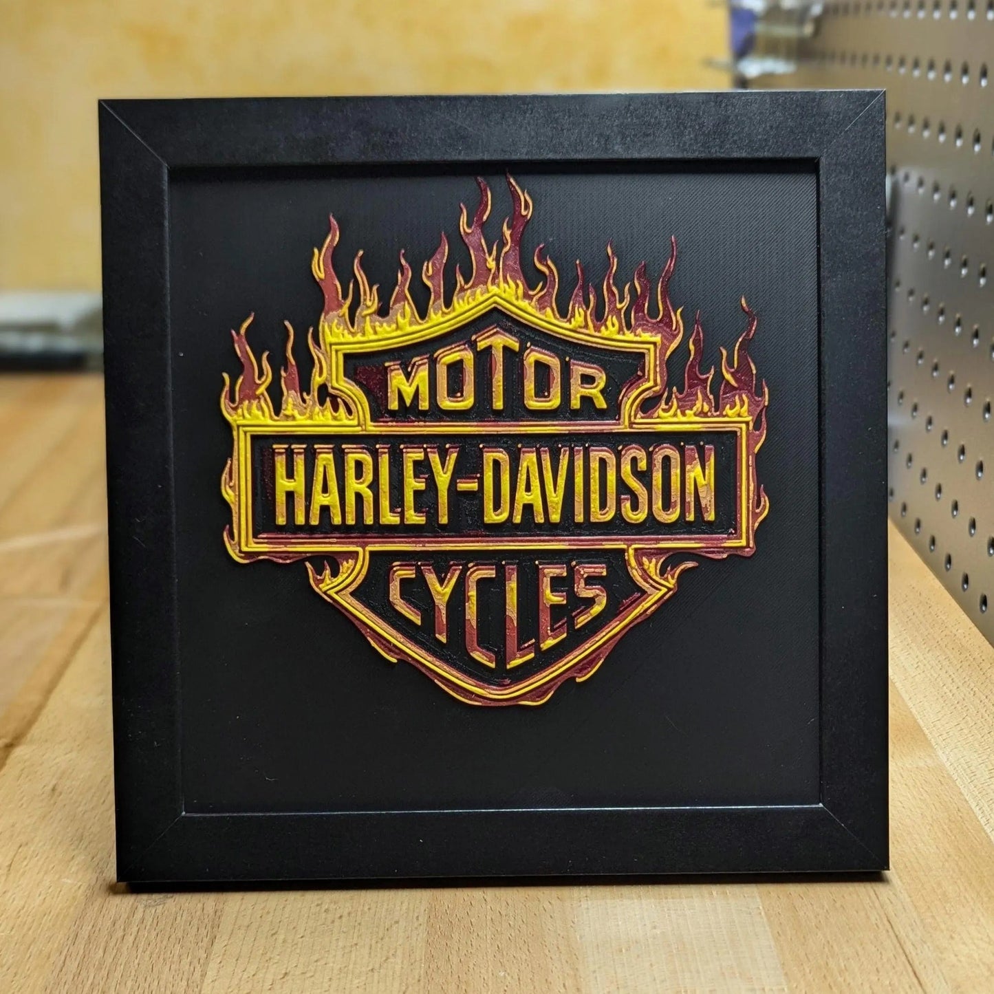 Harley Davidson Logo Wall/Desk Decor, Hueforge