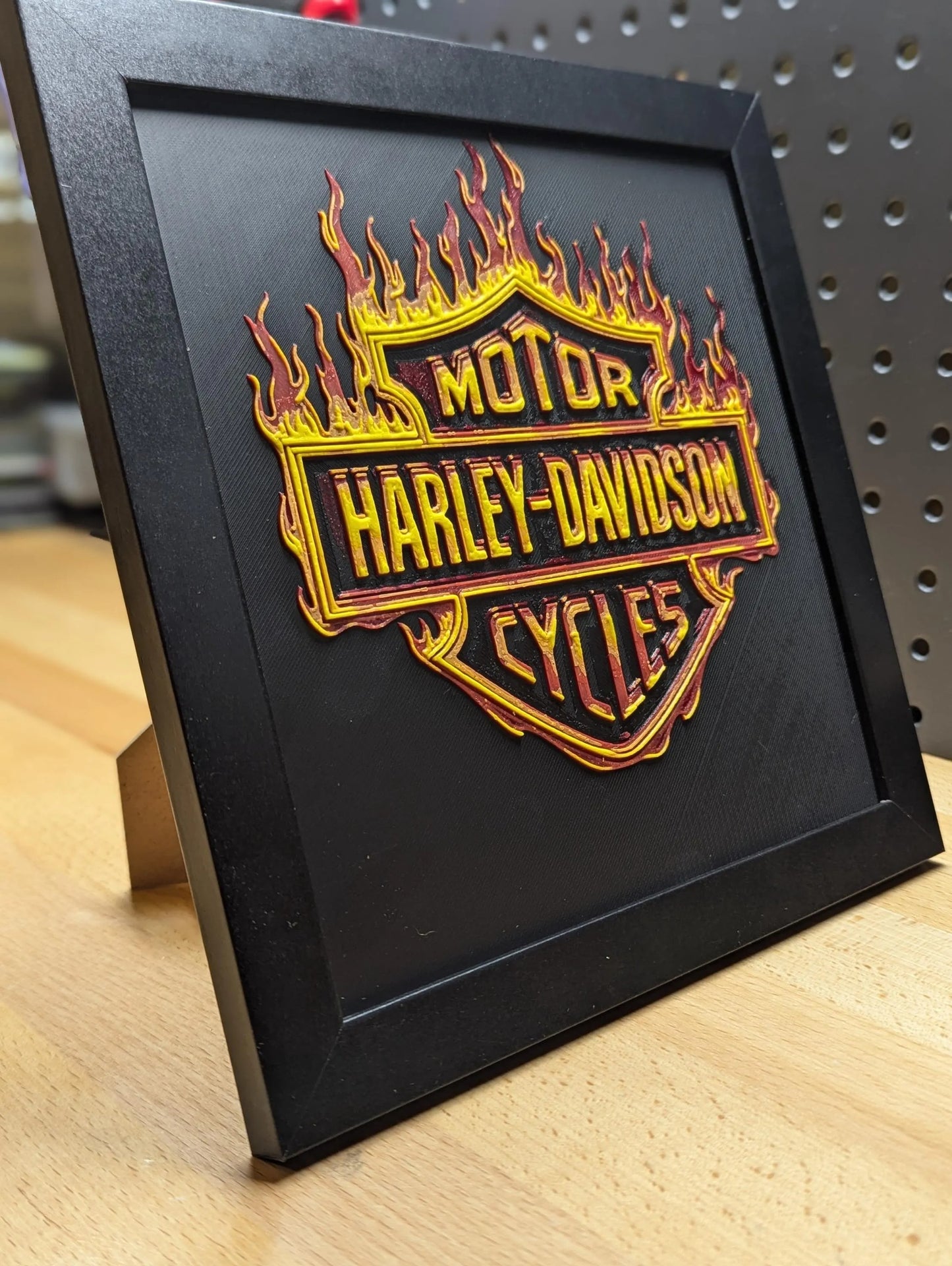 Harley Davidson Logo Wall/Desk Decor, Hueforge