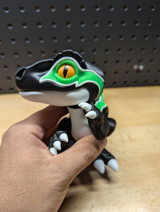 Articulating Baby Raptor, 3D Printed