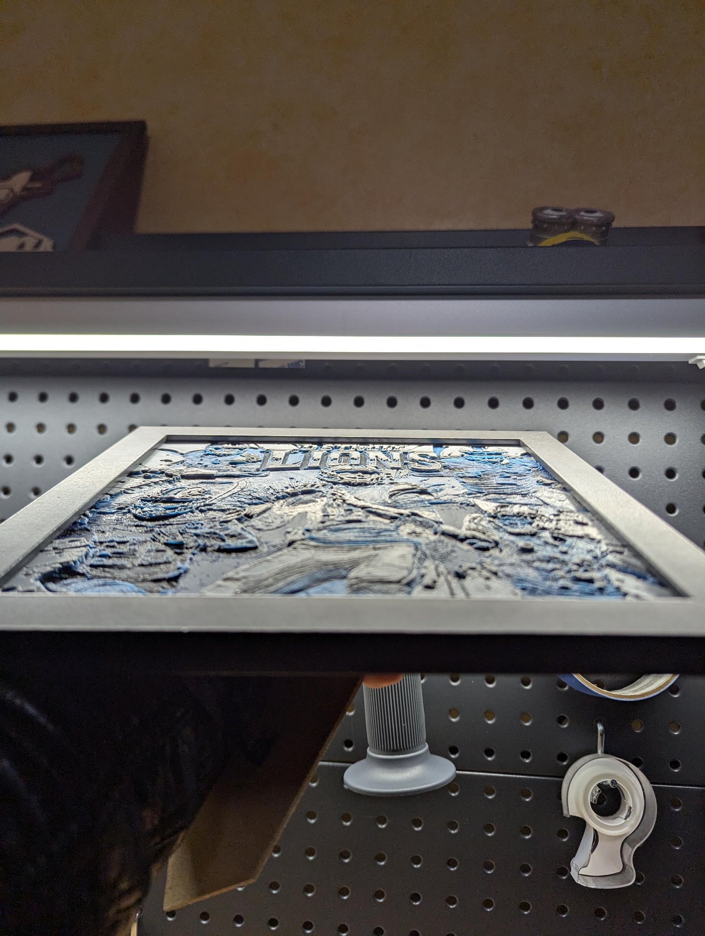 Detroit Lions Logo Wall/Desk Decor, Hueforge