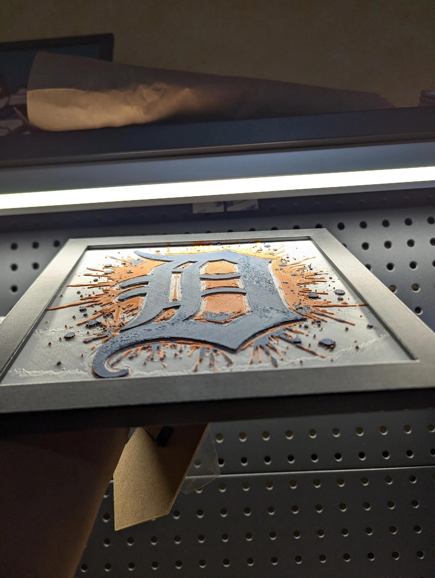 Detroit Tigers Logo Wall/Desk Decor, Hueforge