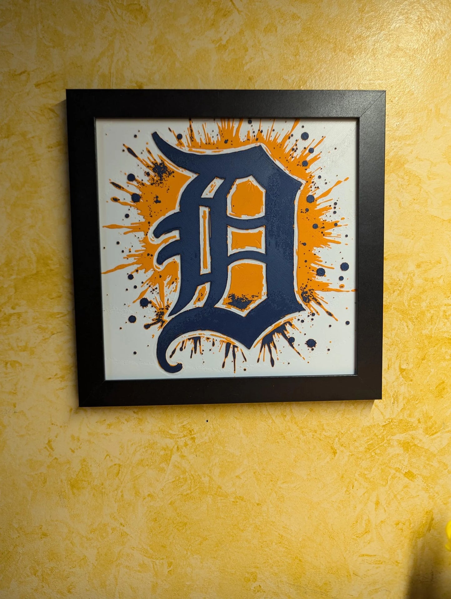 Detroit Tigers Logo Wall/Desk Decor, Hueforge