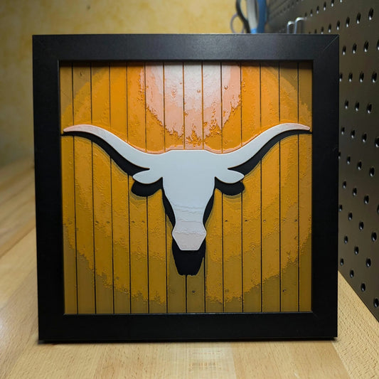 Texas Longhorns Logo Wall/Desk Decor, Hueforge