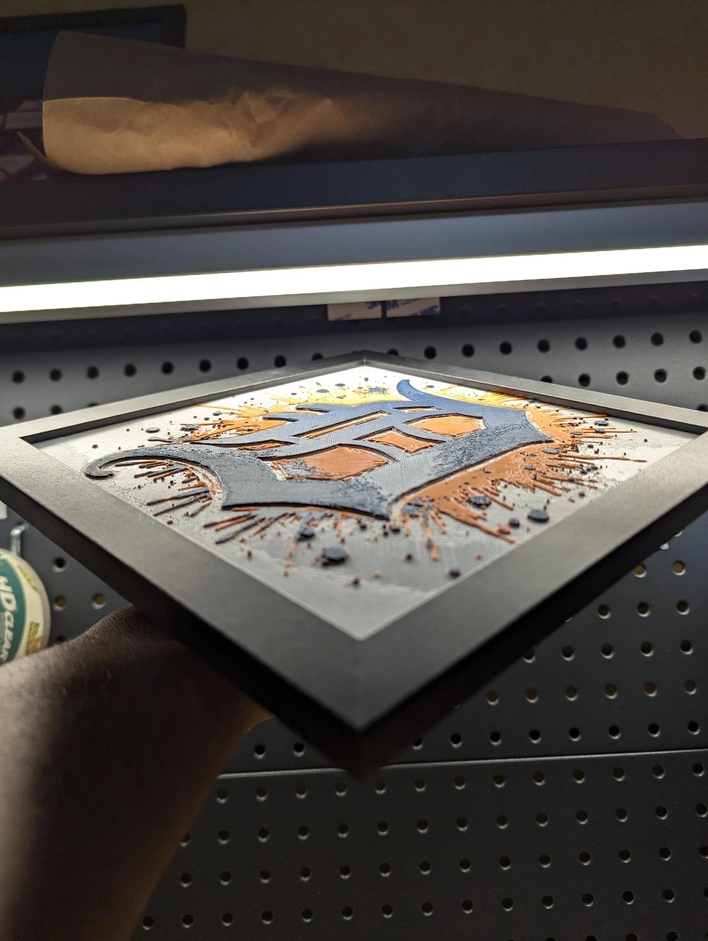 Detroit Tigers Logo Wall/Desk Decor, Hueforge