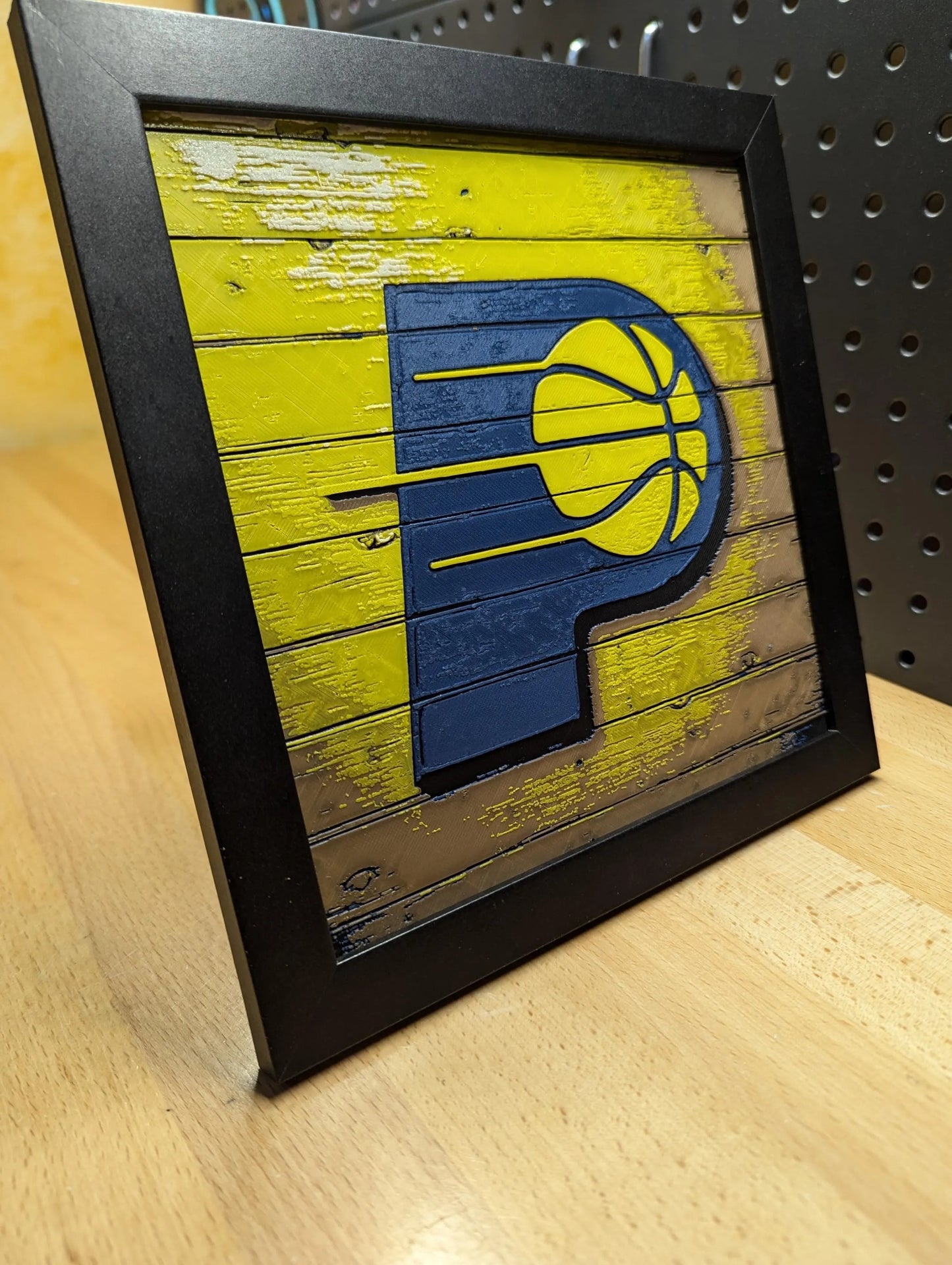 Indiana Pacers Desk/Wall Decor, Hueforge