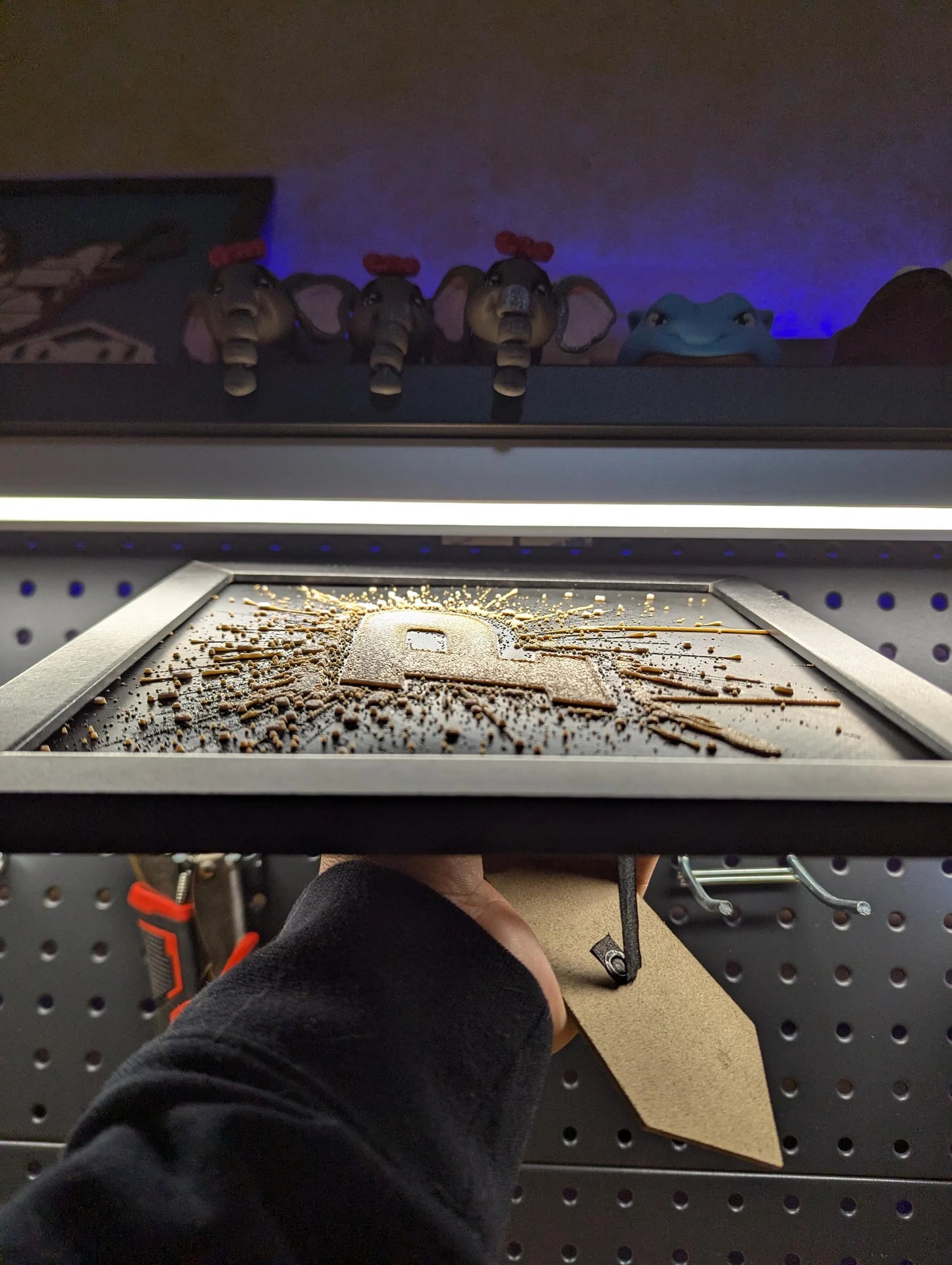 Purdue University Paint Splatter Desk/Wall Decor, Hueforge