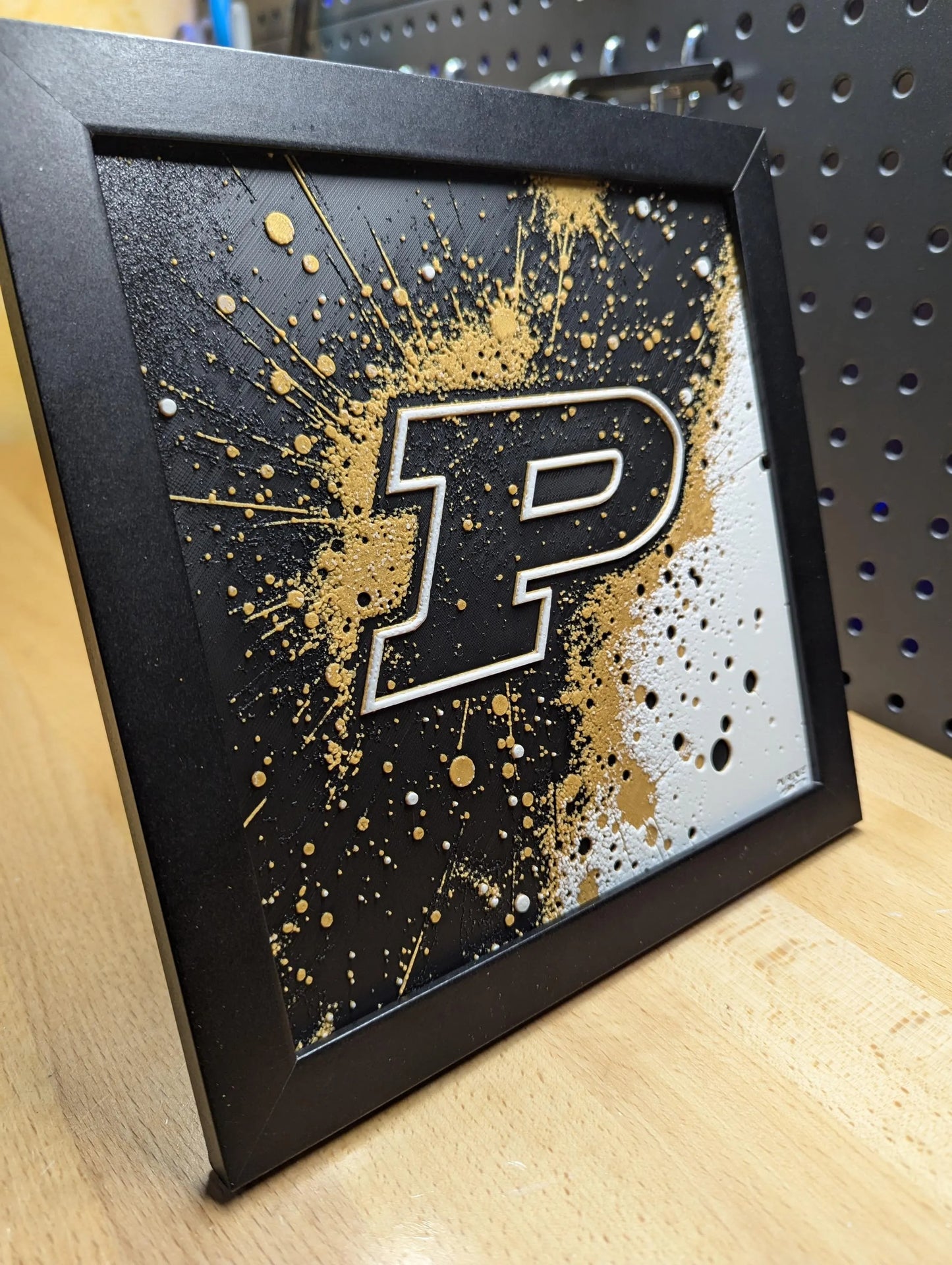 Purdue University 2.0 Desk/Wall Decor, Hueforge