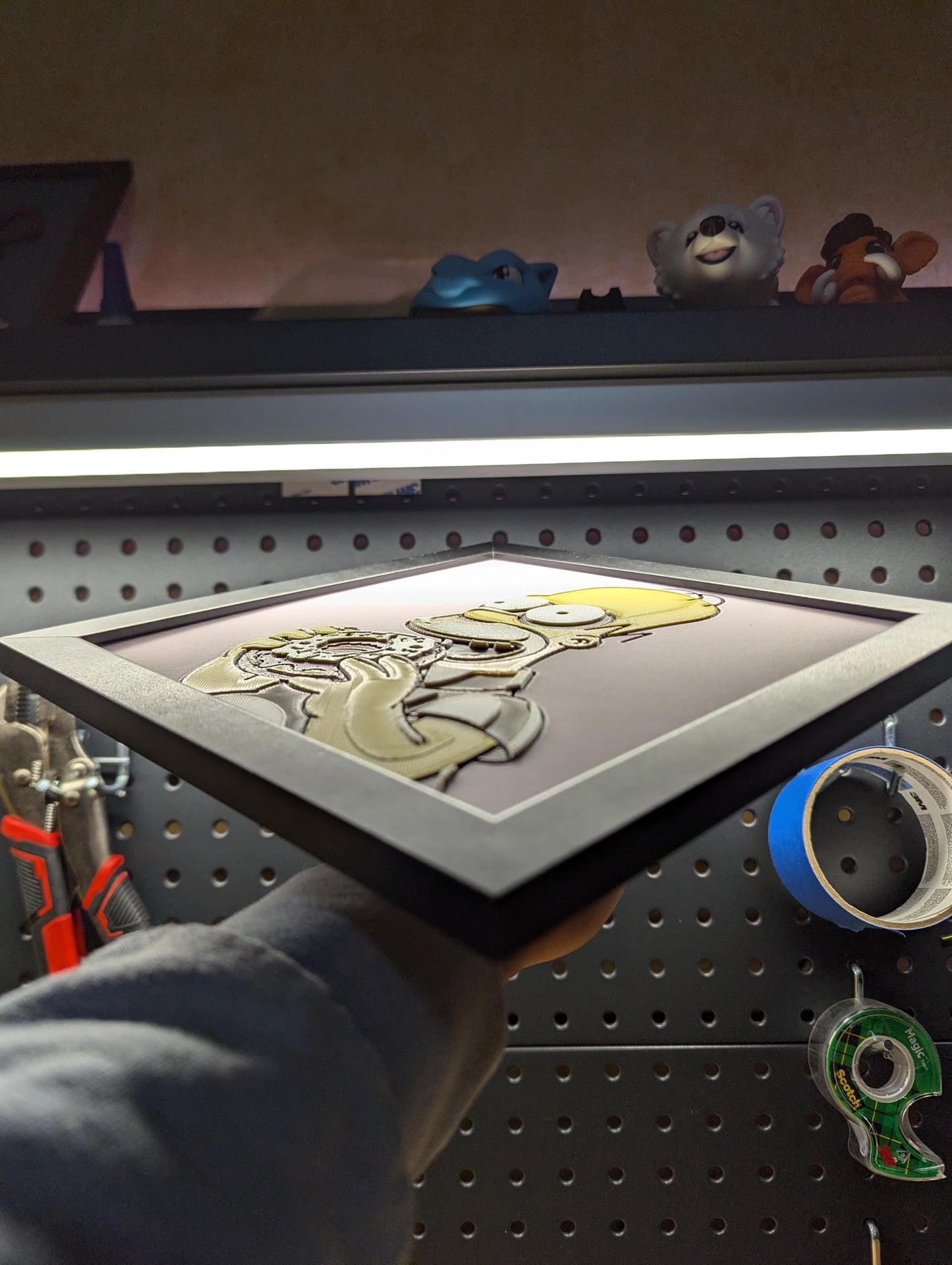 Homer Simpson Donut Desk/Wall Decor, Hueforge