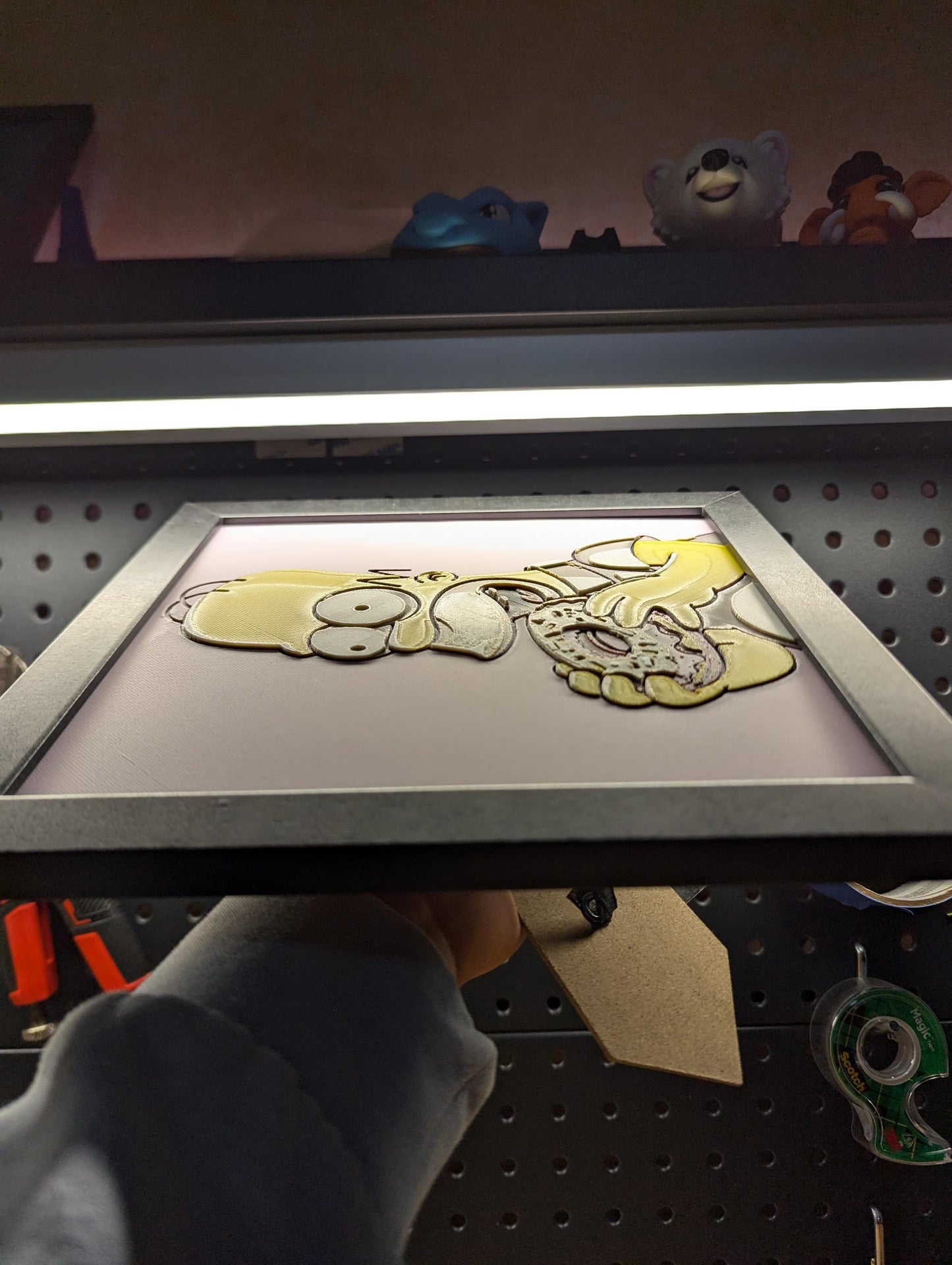Homer Simpson Donut Desk/Wall Decor, Hueforge