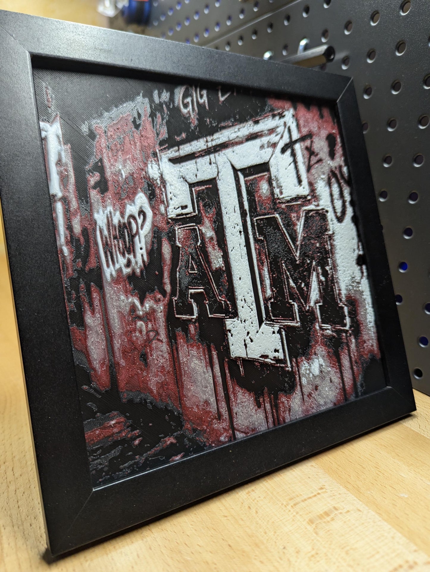 Texas A&M University Desk/Wall Decor, Hueforge