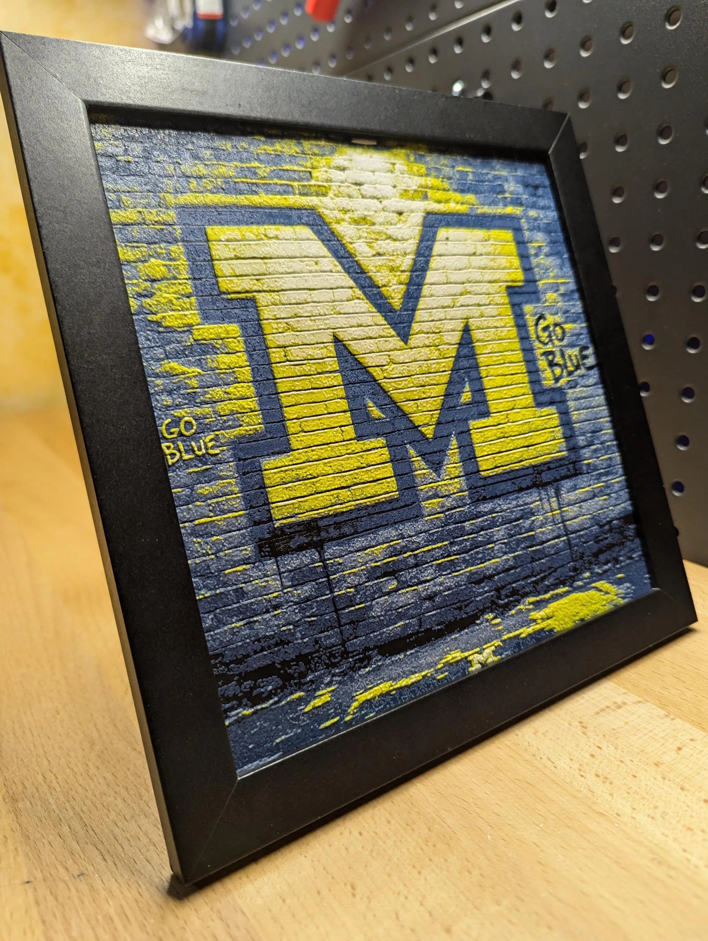 University of Michigan Street Light Desk/Wall Decor, Hueforge