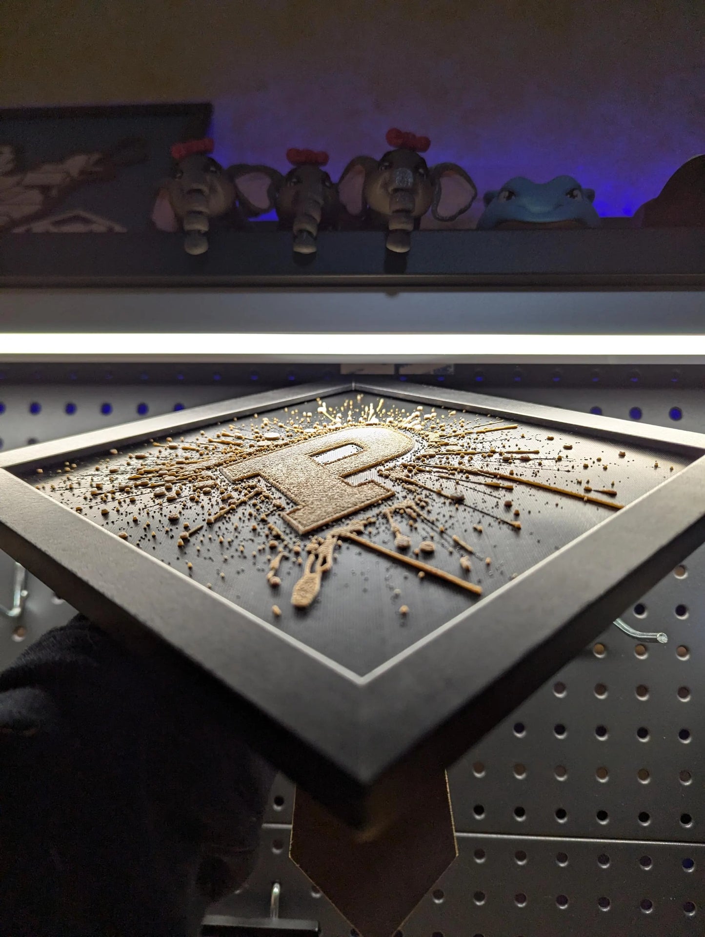 Purdue University Paint Splatter Desk/Wall Decor, Hueforge