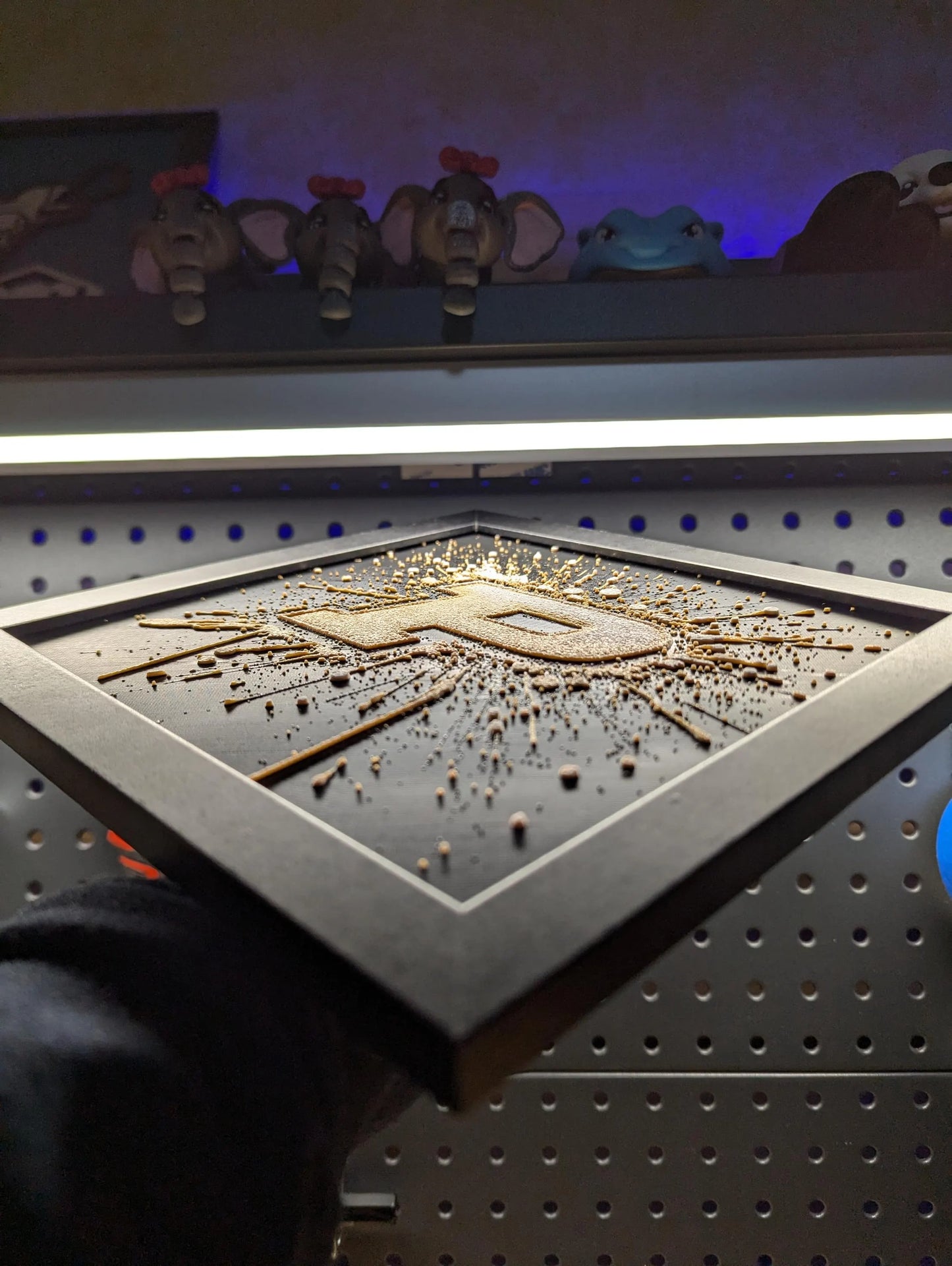Purdue University Paint Splatter Desk/Wall Decor, Hueforge