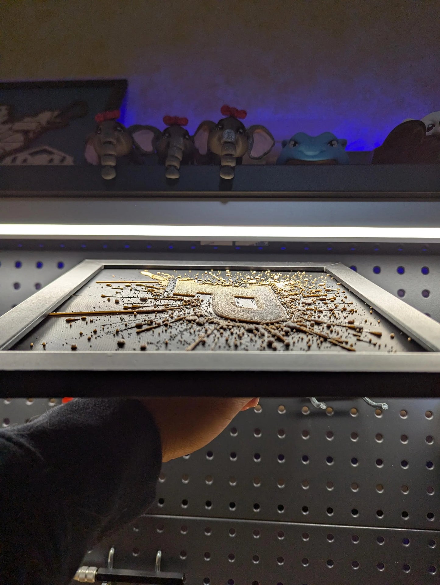 Purdue University Paint Splatter Desk/Wall Decor, Hueforge