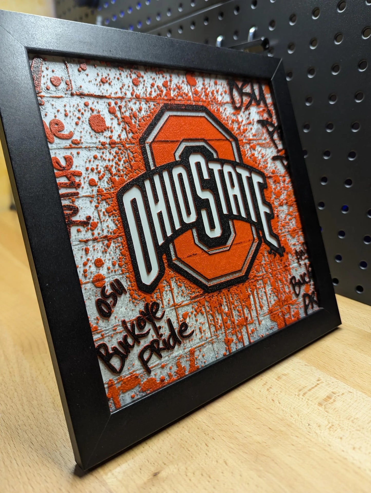 Ohio State University Graffiti Desk/Wall Decor, Hueforge