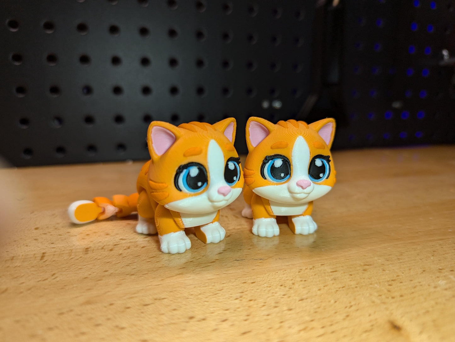 Articulating Orange Cat, 3D Printed