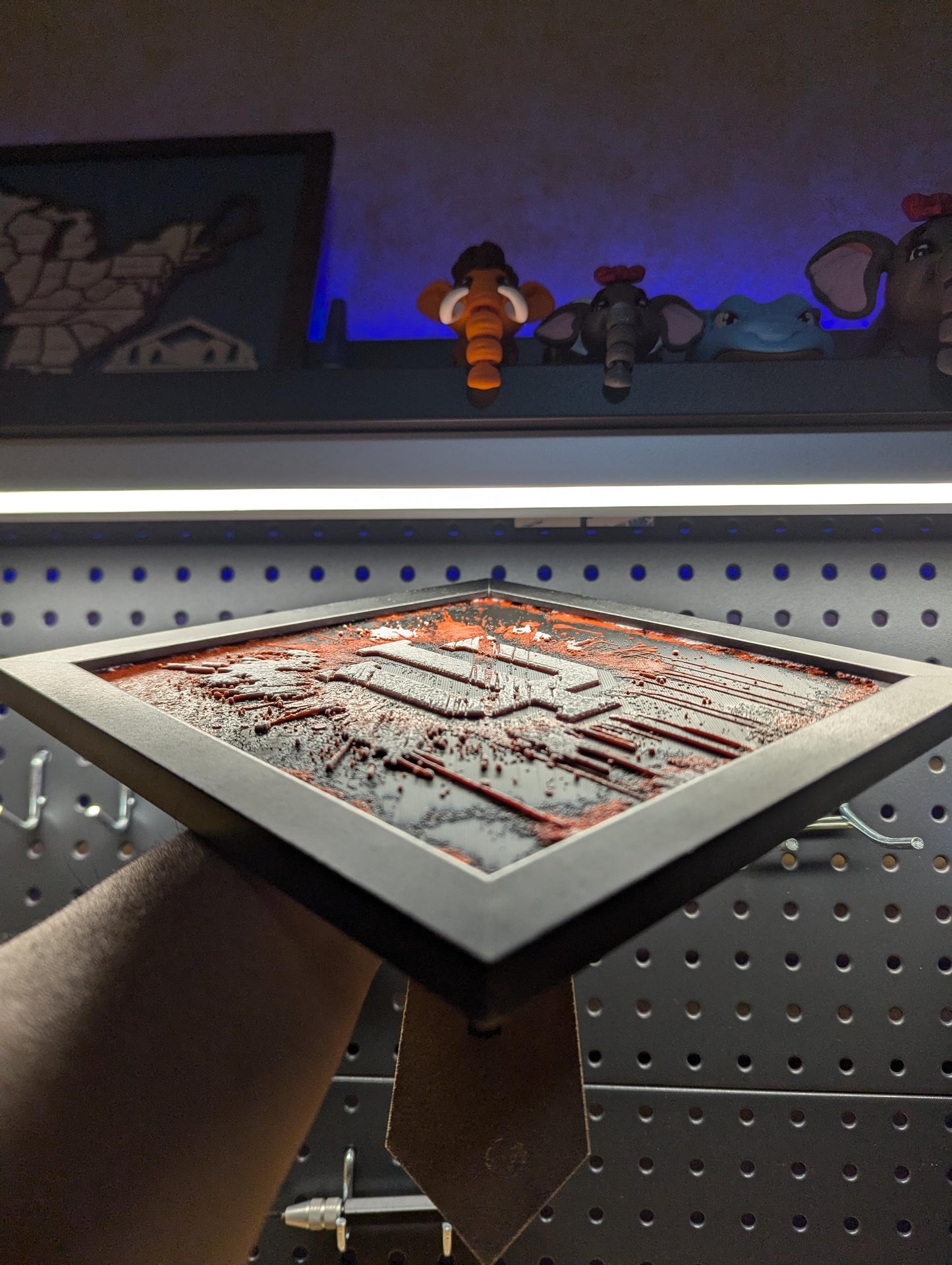 Indiana University Paint Splatter Desk/Wall Decor, Hueforge