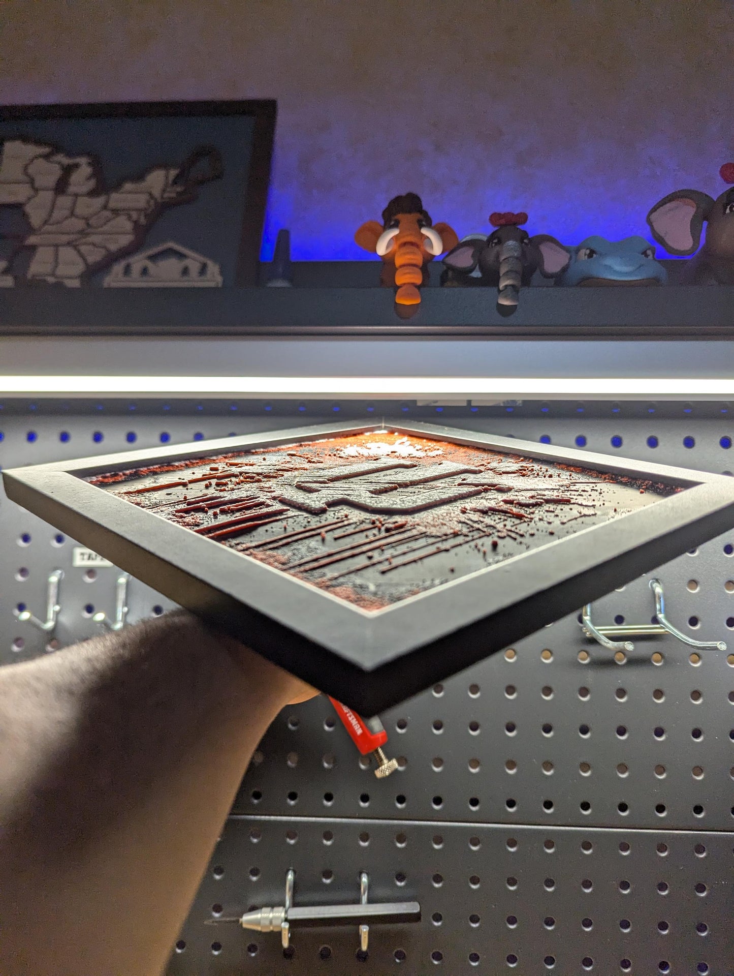 Indiana University Paint Splatter Desk/Wall Decor, Hueforge