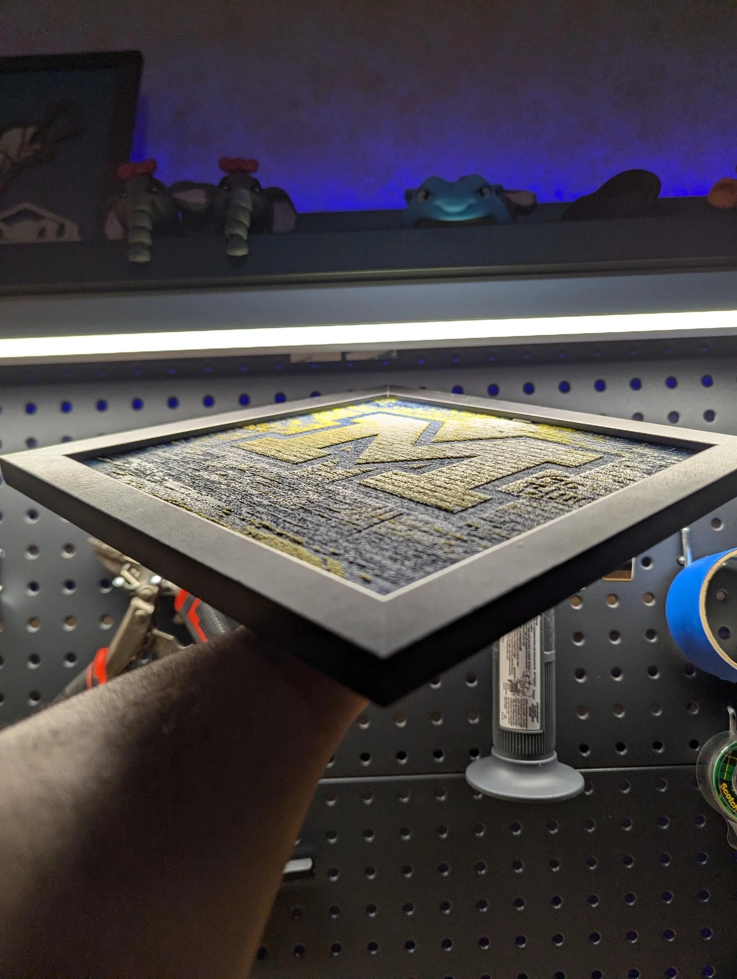 University of Michigan Street Light Desk/Wall Decor, Hueforge