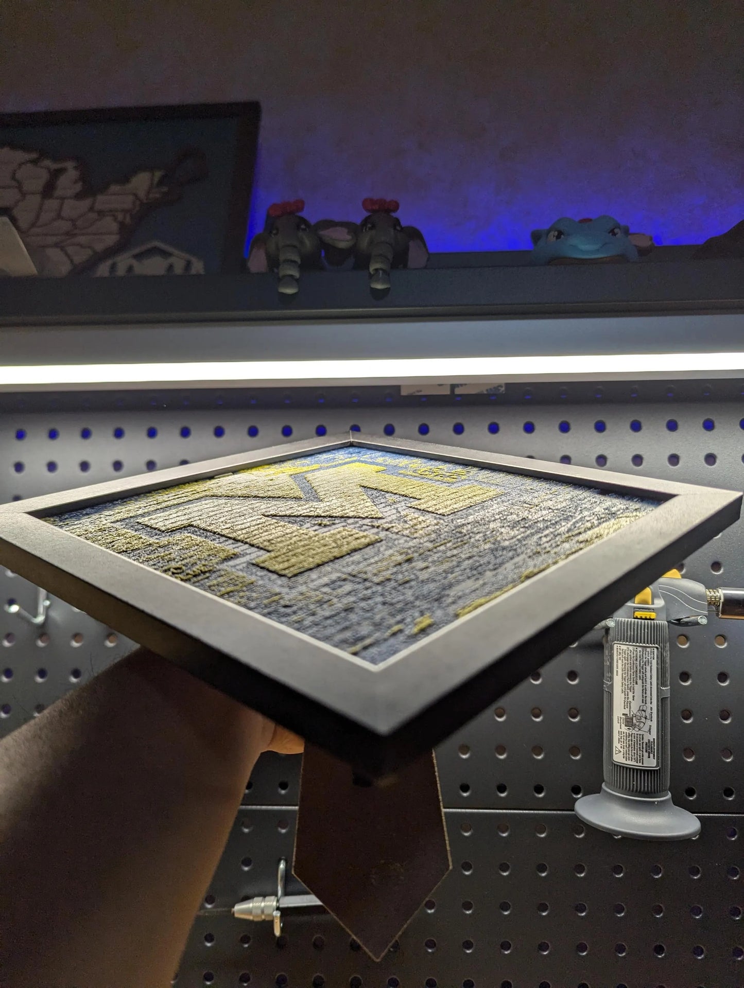 University of Michigan Street Light Desk/Wall Decor, Hueforge