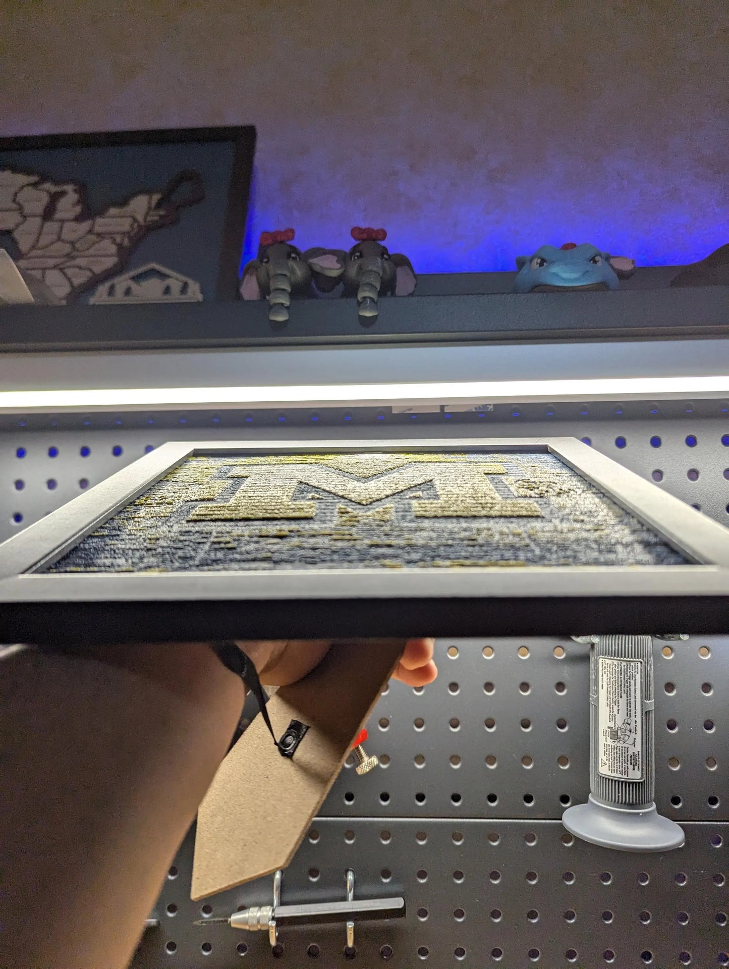 University of Michigan Street Light Desk/Wall Decor, Hueforge