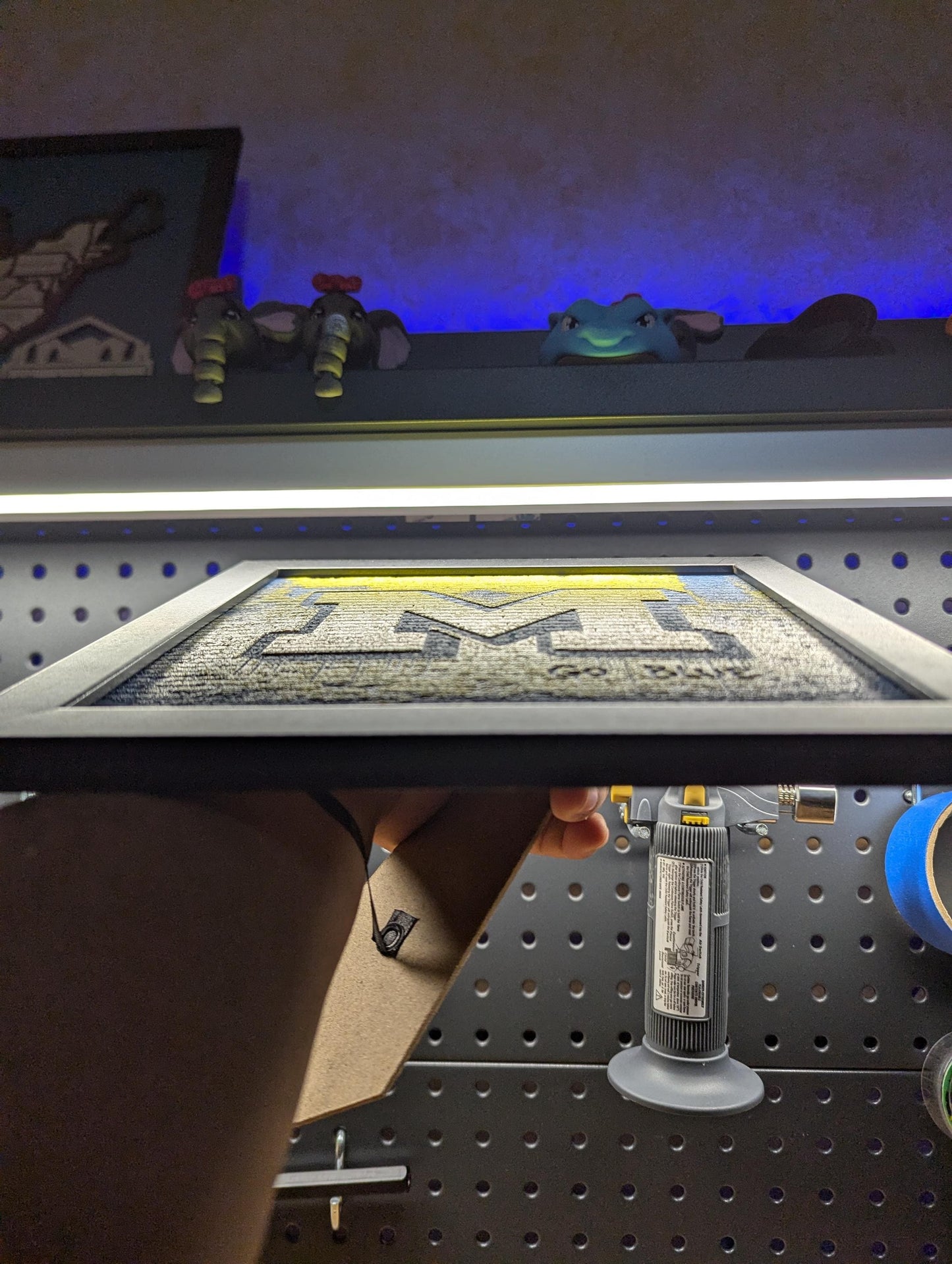 University of Michigan Brick Desk/Wall Decor, Hueforge