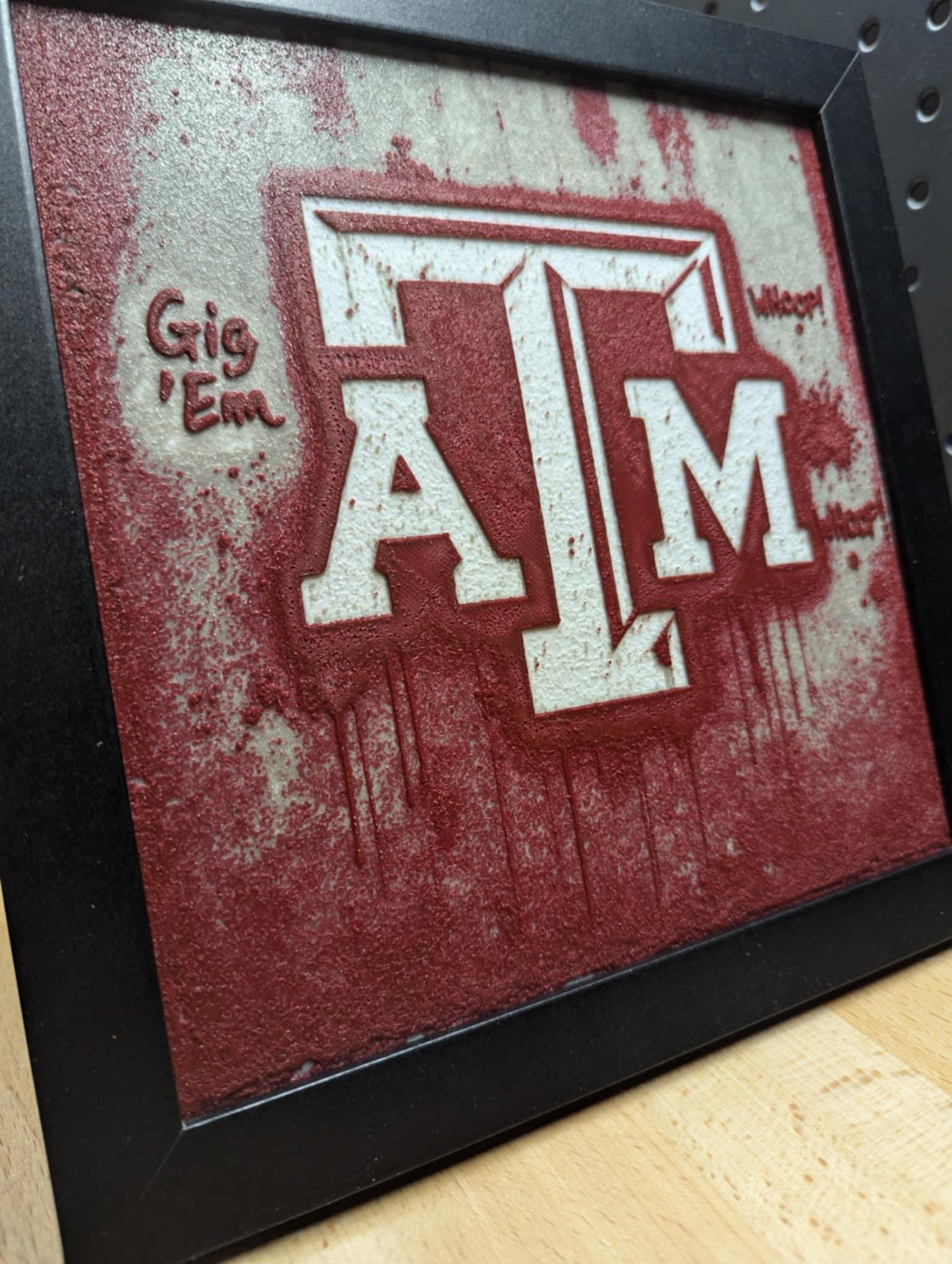 Texas A&M University 3.0 Desk/Wall Decor, Hueforge