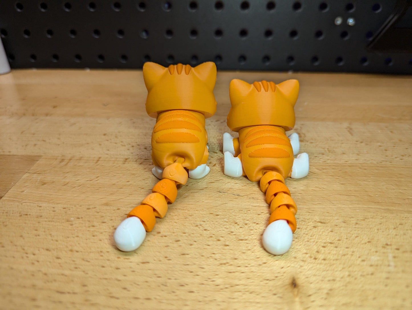 Articulating Orange Cat, 3D Printed