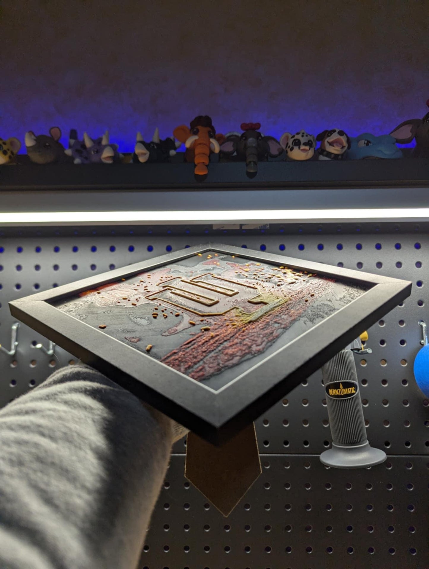 Indiana University Forged Fire Desk/Wall Decor, Hueforge