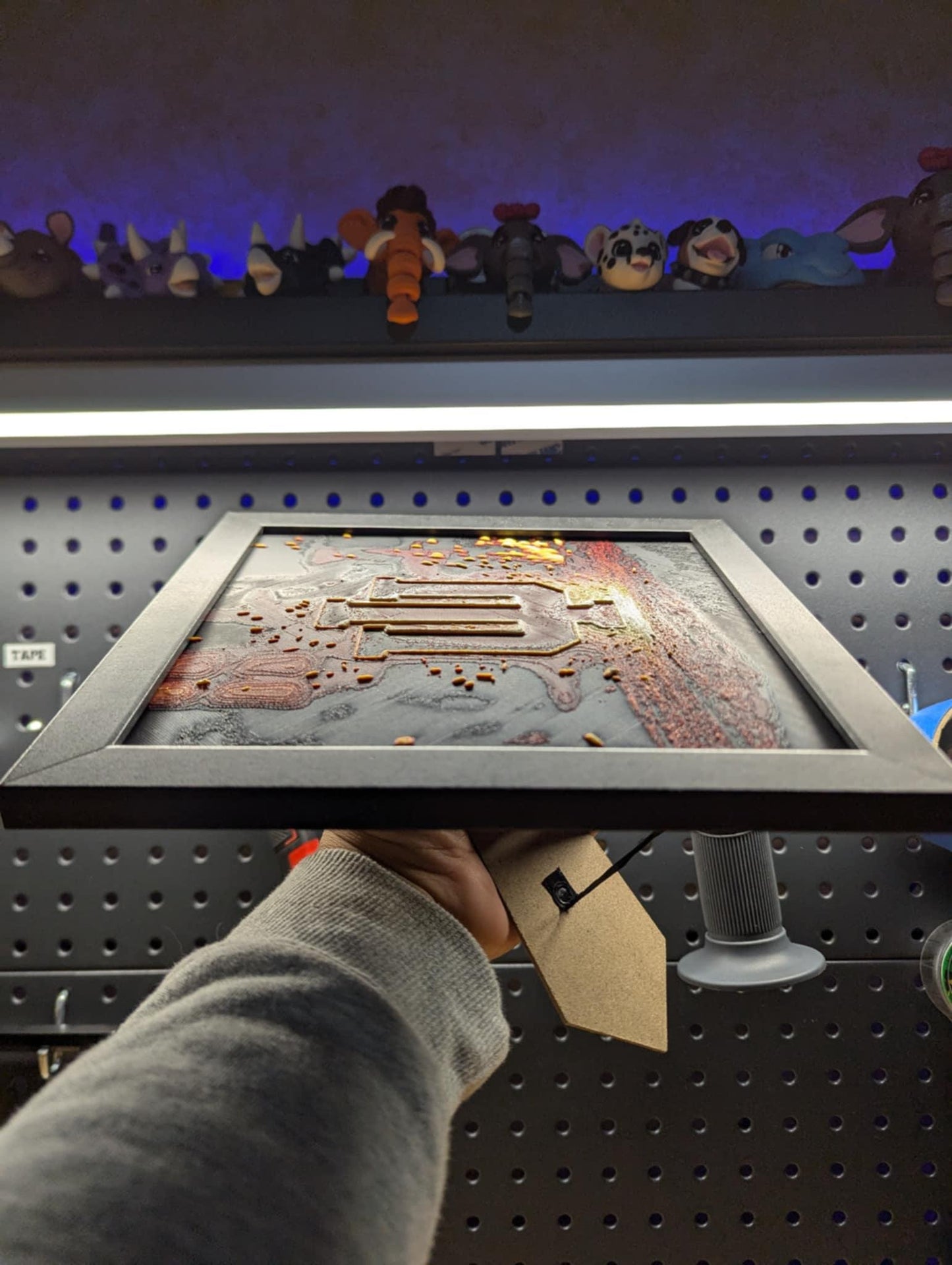 Indiana University Forged Fire Desk/Wall Decor, Hueforge
