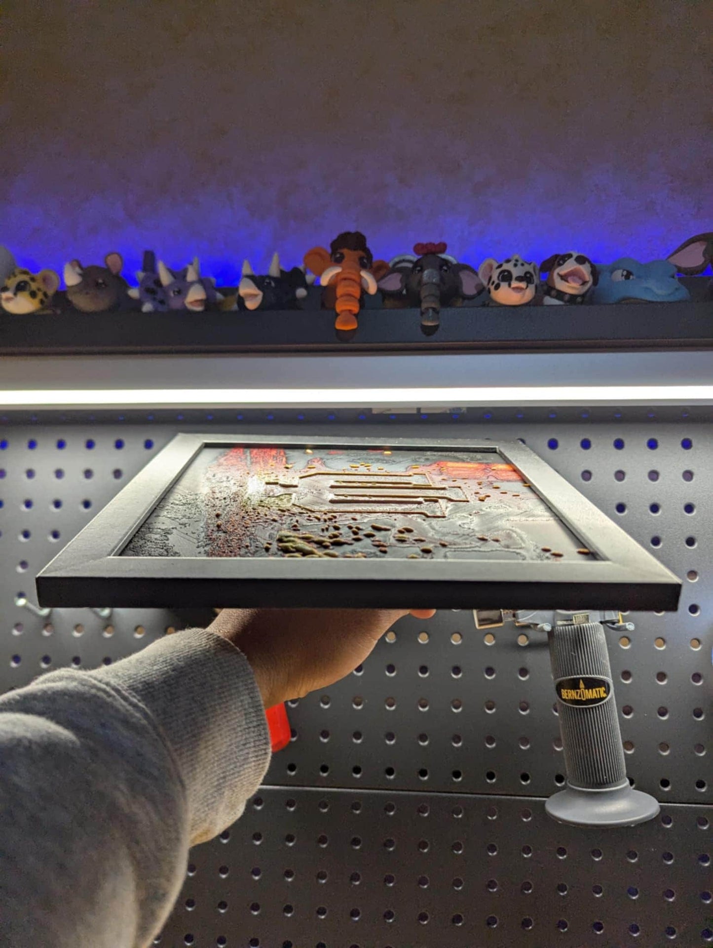 Indiana University Forged Fire Desk/Wall Decor, Hueforge