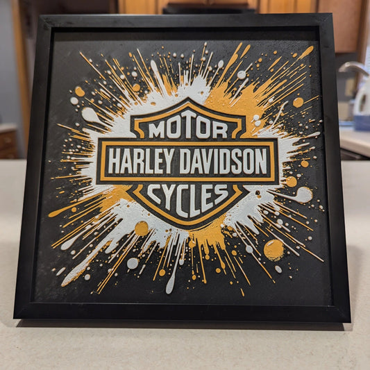 Harley Davidson Wall/Desk Decor, Hueforge