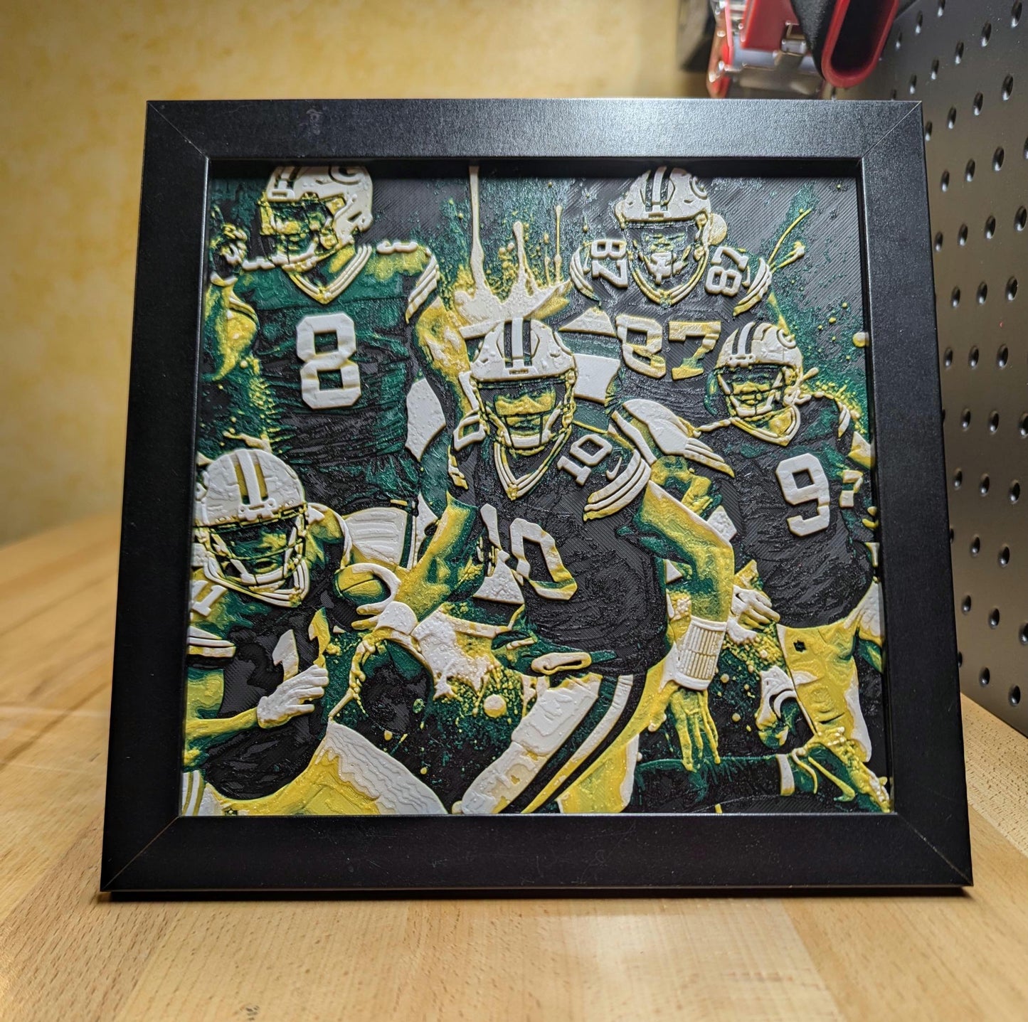 Green Bay Packers Team Wall/Desk Decor, Hueforge