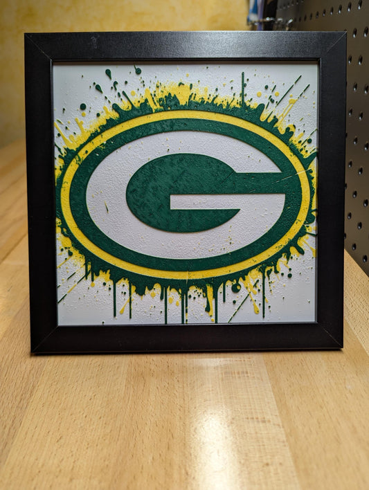 Green Bay Packers Logo Wall/Desk Decor, Hueforge