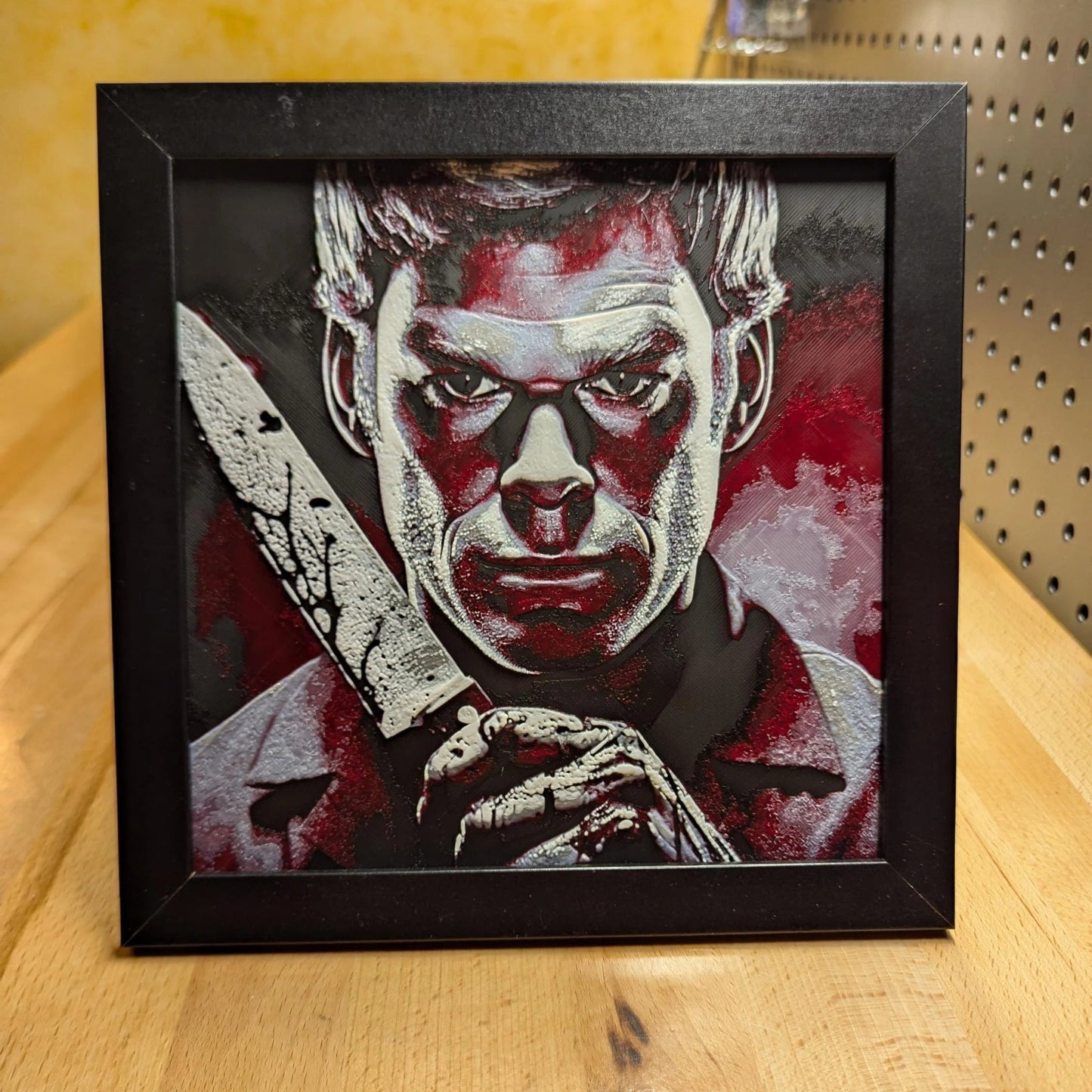 Dexter Morgan Wielding Knife Wall/Desk Decor, Hueforge