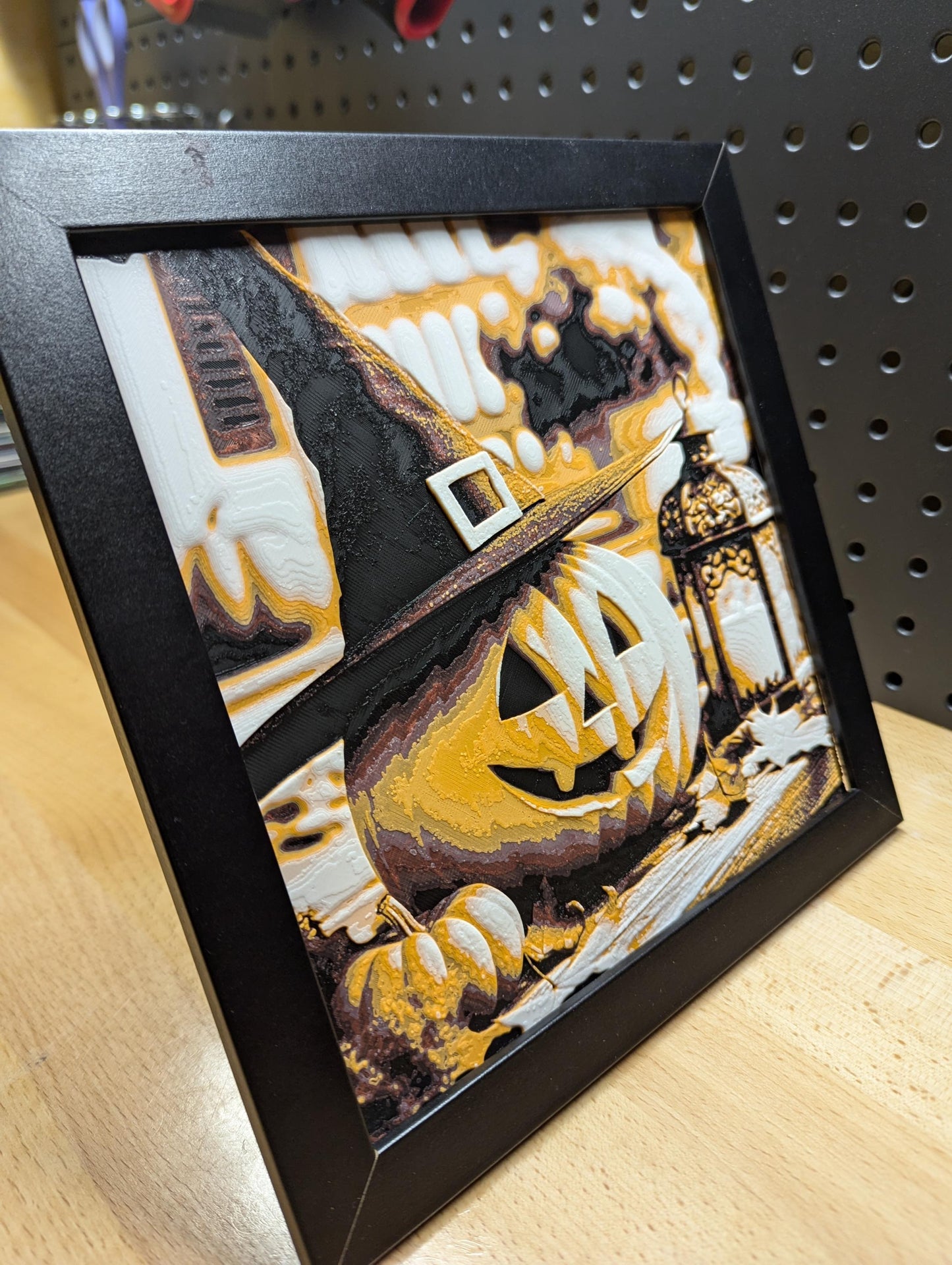 Pumpkin Witch 2 Wall/Desk Decor, Hueforge